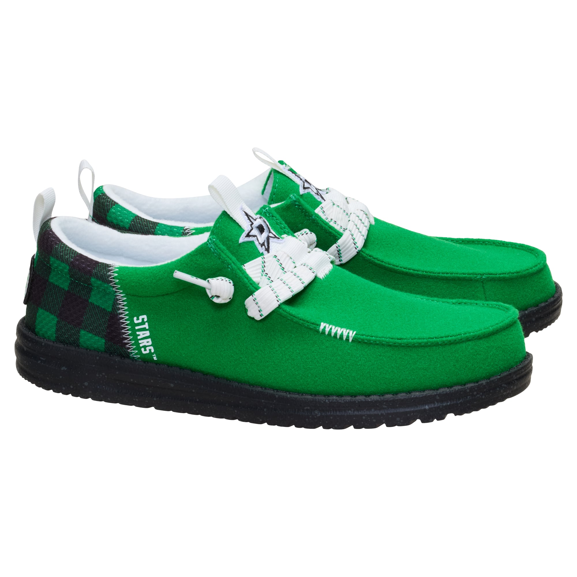 Chaussures décontractées à enfiler pour hommes Hey Dude Kelly Green Dallas Stars Wally Funk