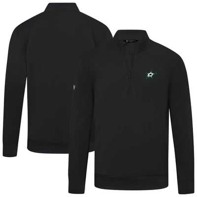 Dallas Stars Levelwear Upright Tri-Blend Quarter-Zip Pullover - Black