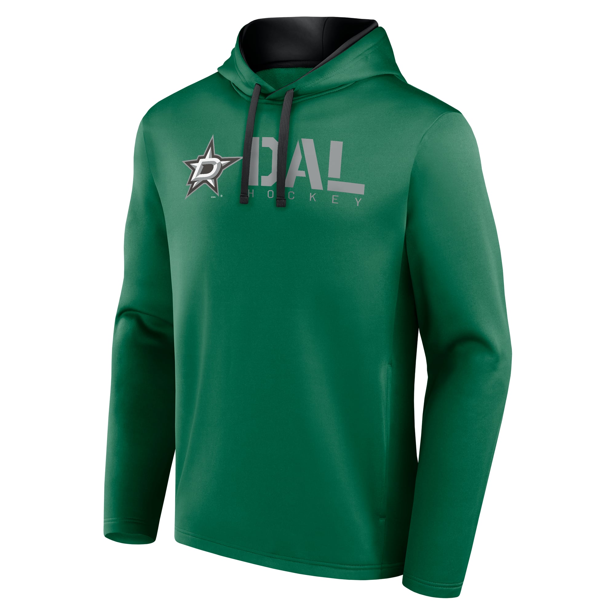 Men's Logo Athletic Kelly Green Dallas Stars Head Start Pullover Hoodie