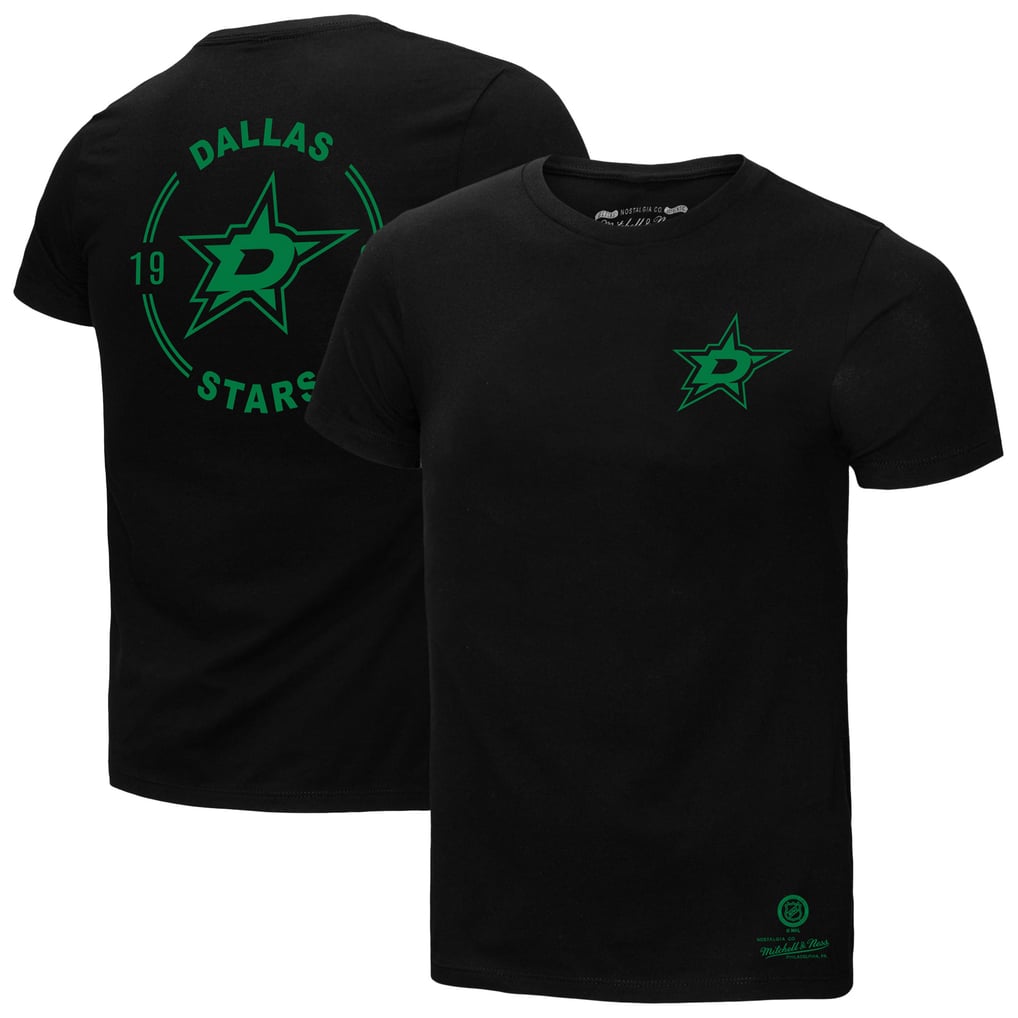 Men's Dallas Stars Mitchell & Ness Black Core Penalty Box 3.0 T-Shirt