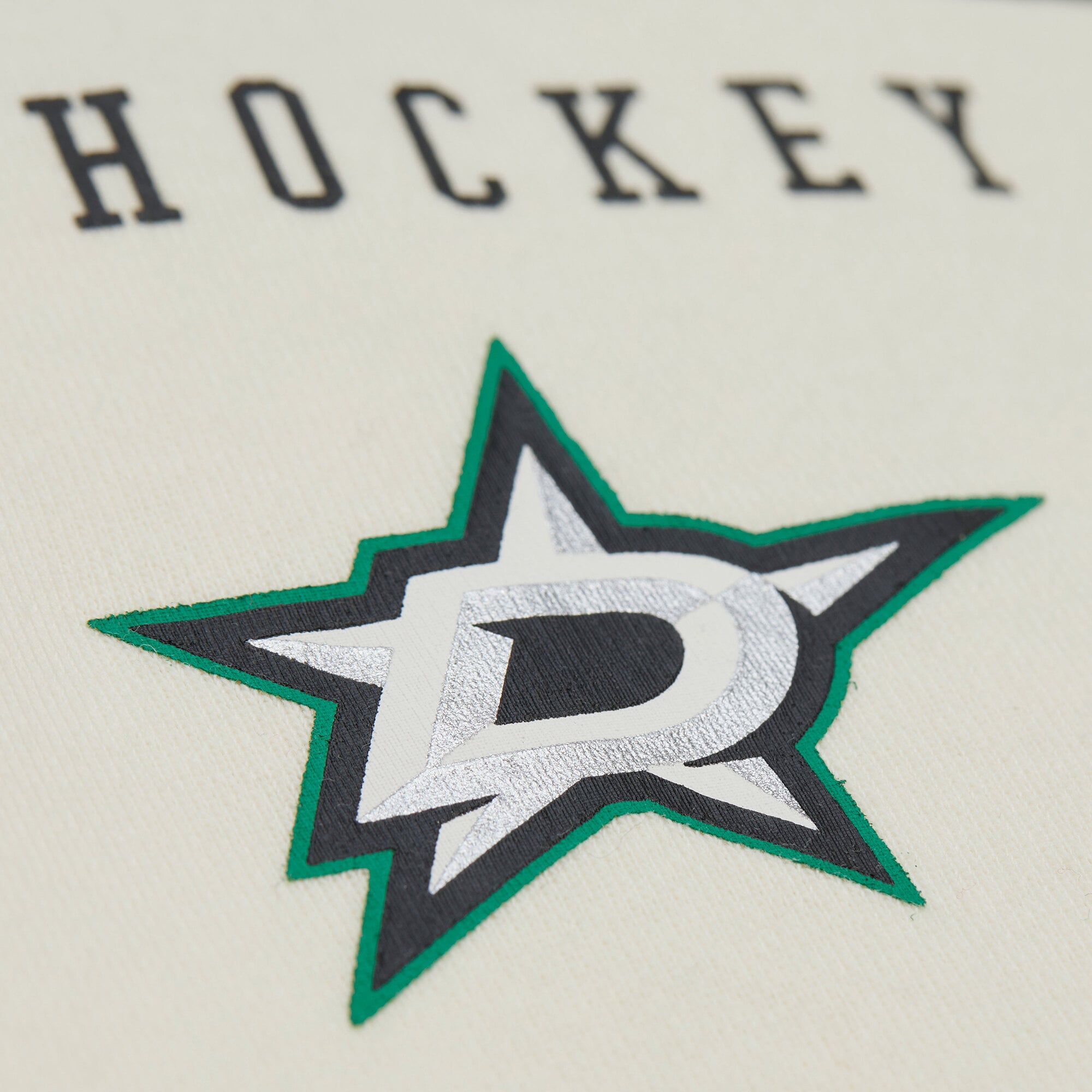 Men's Mitchell & Ness  Cream Dallas Stars Walk-Off Logo Fleece Hoodie