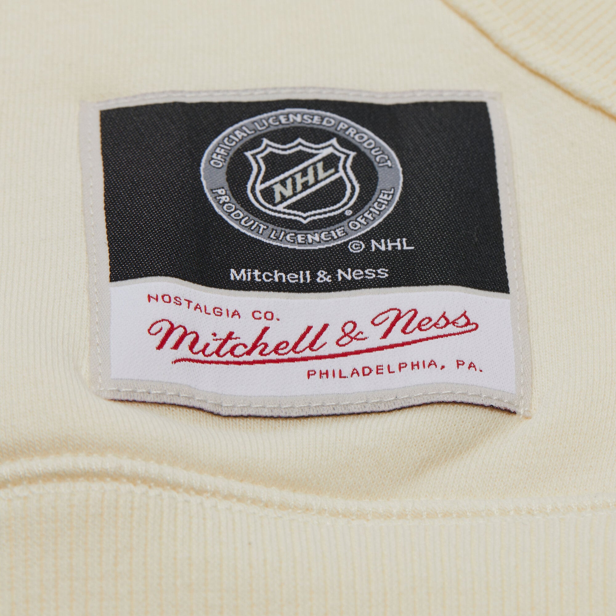 Men's Mitchell & Ness  Cream Dallas Stars Walk-Off Logo Fleece Hoodie