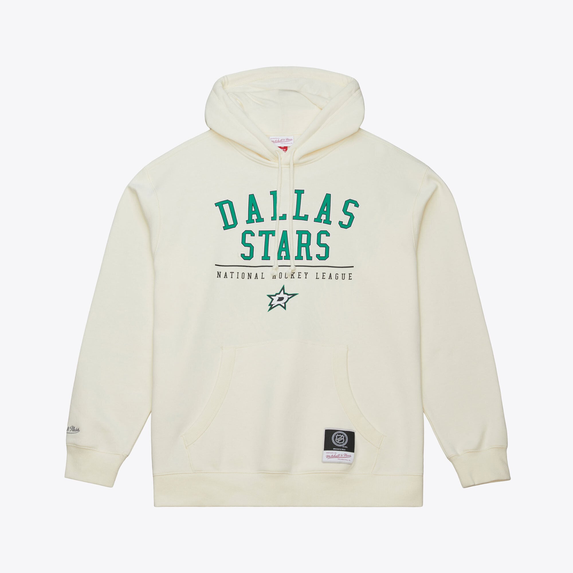 Men's Mitchell & Ness Cream Dallas Stars Walk-Off Logo Fleece Hoodie