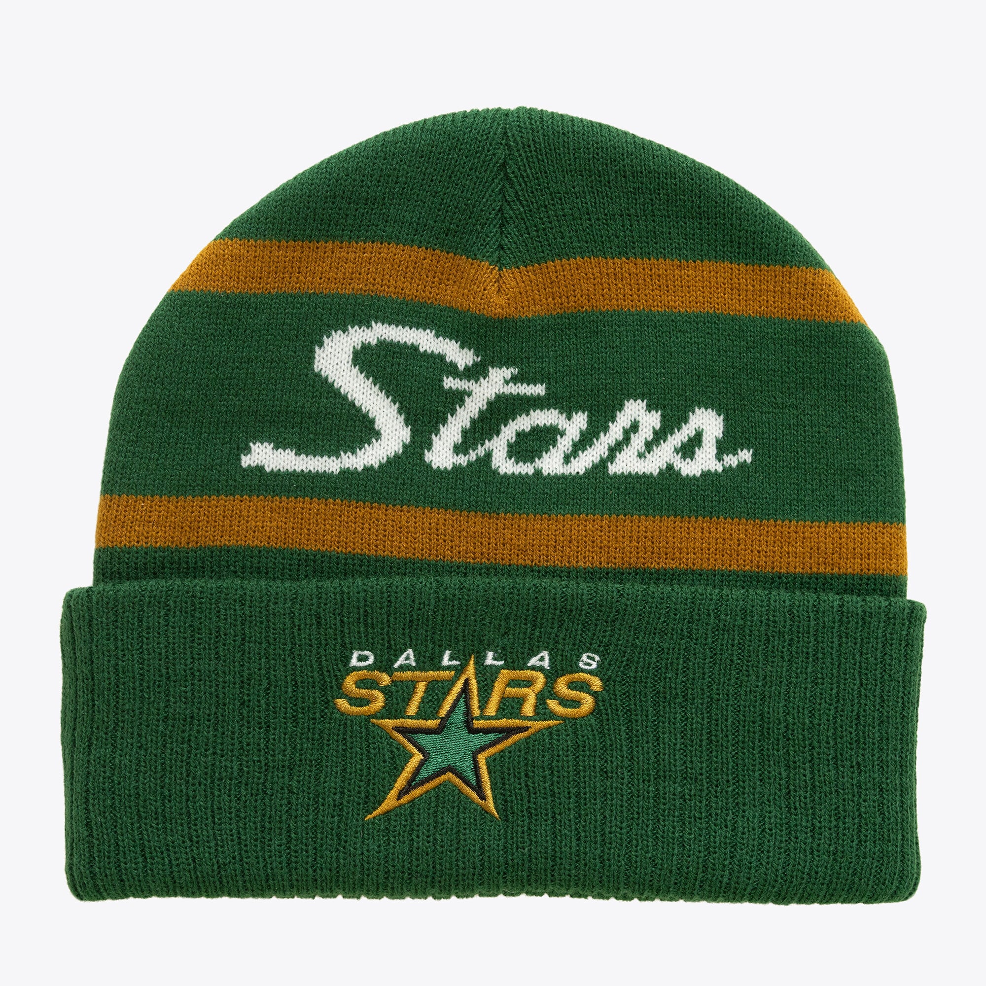 Men's Mitchell & Ness Kelly Green Dallas Stars Head Coach Cuffed Knit Hat