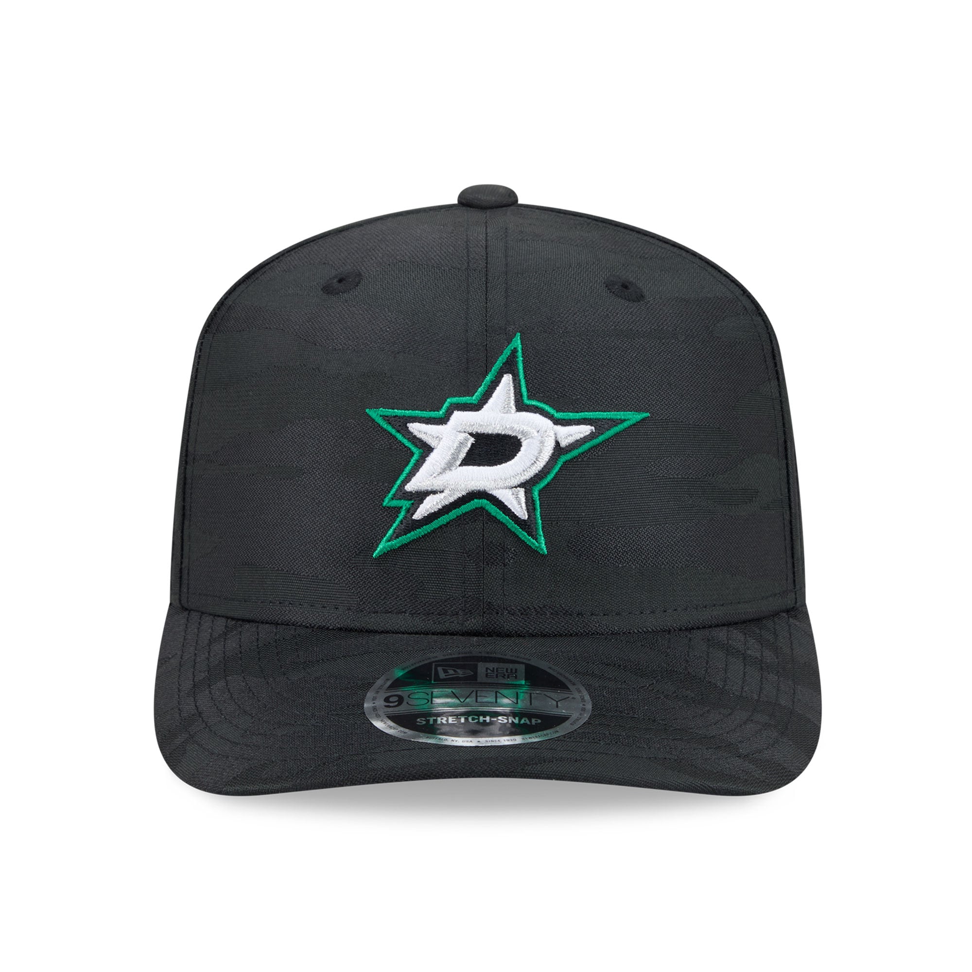Casquette ajustable perforée New Era Dallas Stars Camo noire pour homme 9SEVENTY
