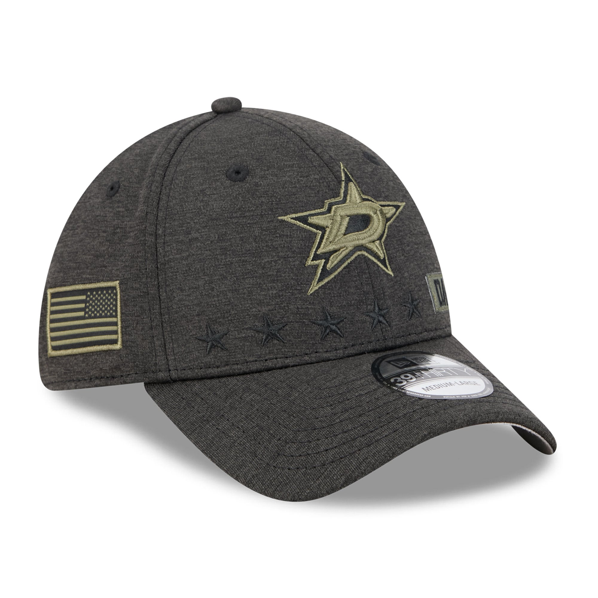 Casquette extensible New Era noire Dallas Stars Stealth Mode Flex 39Thirty pour homme
