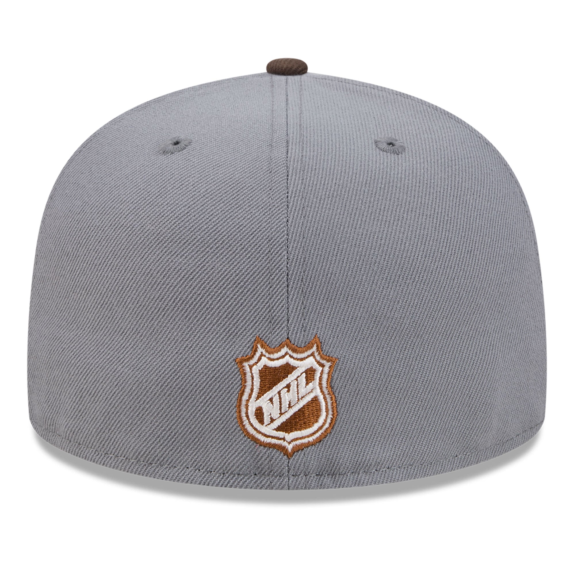Casquette ajustée New Era 59FIFTY pour homme, coloris anthracite/marron, Dallas Stars, motif bois.