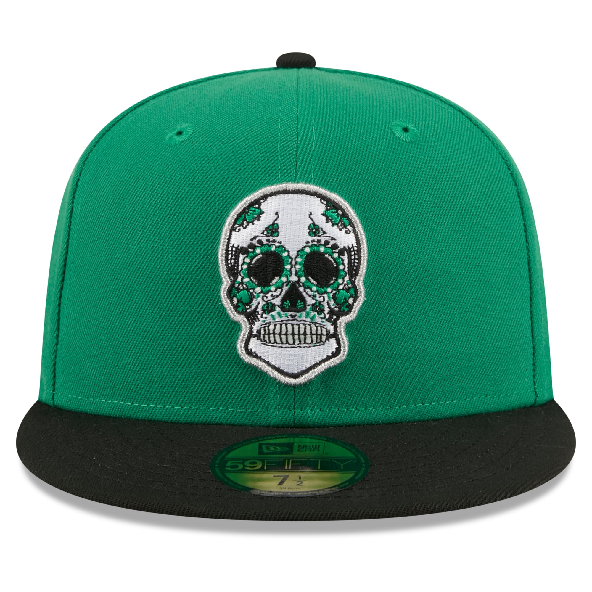 Casquette ajustée New Era 59FIFTY pour homme, vert Kelly/noir, Dallas Stars, Dia De Los Muertos