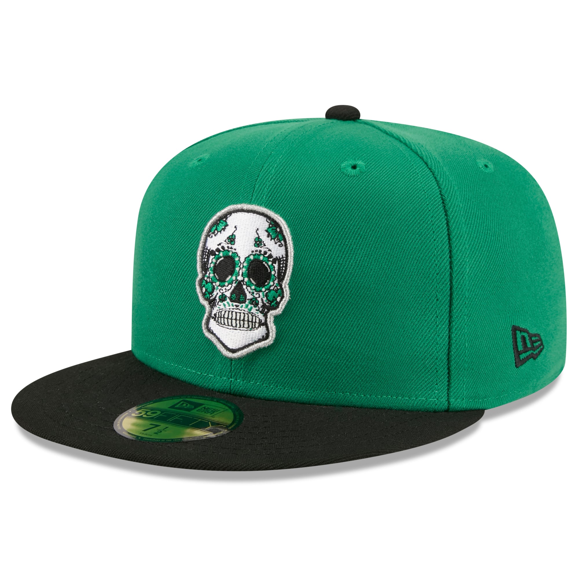 Casquette ajustée New Era 59FIFTY pour homme, vert Kelly/noir, Dallas Stars, Dia De Los Muertos