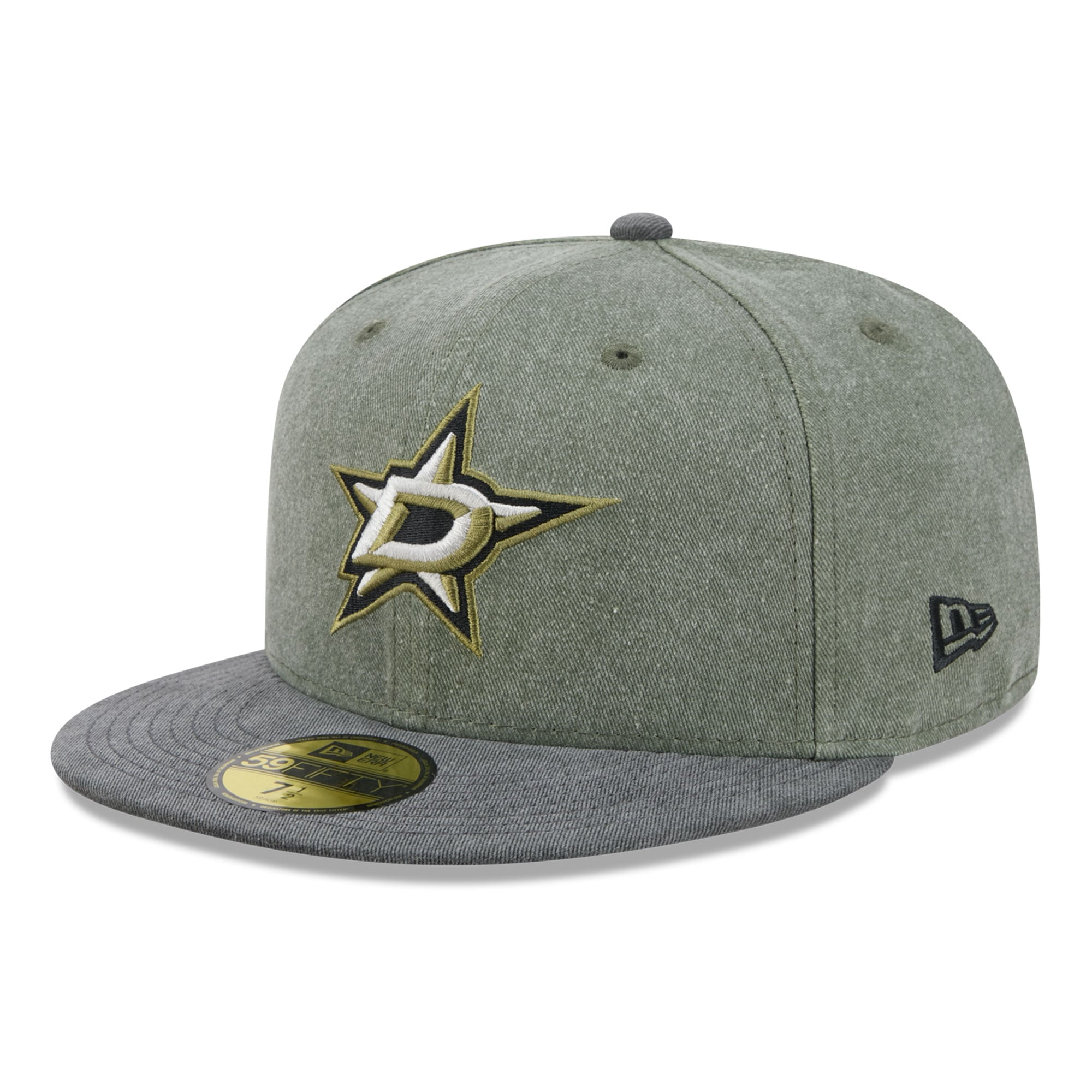 Men's New Era Olive/Black Dallas Stars Roll Call 59FIFTY Fitted Hat