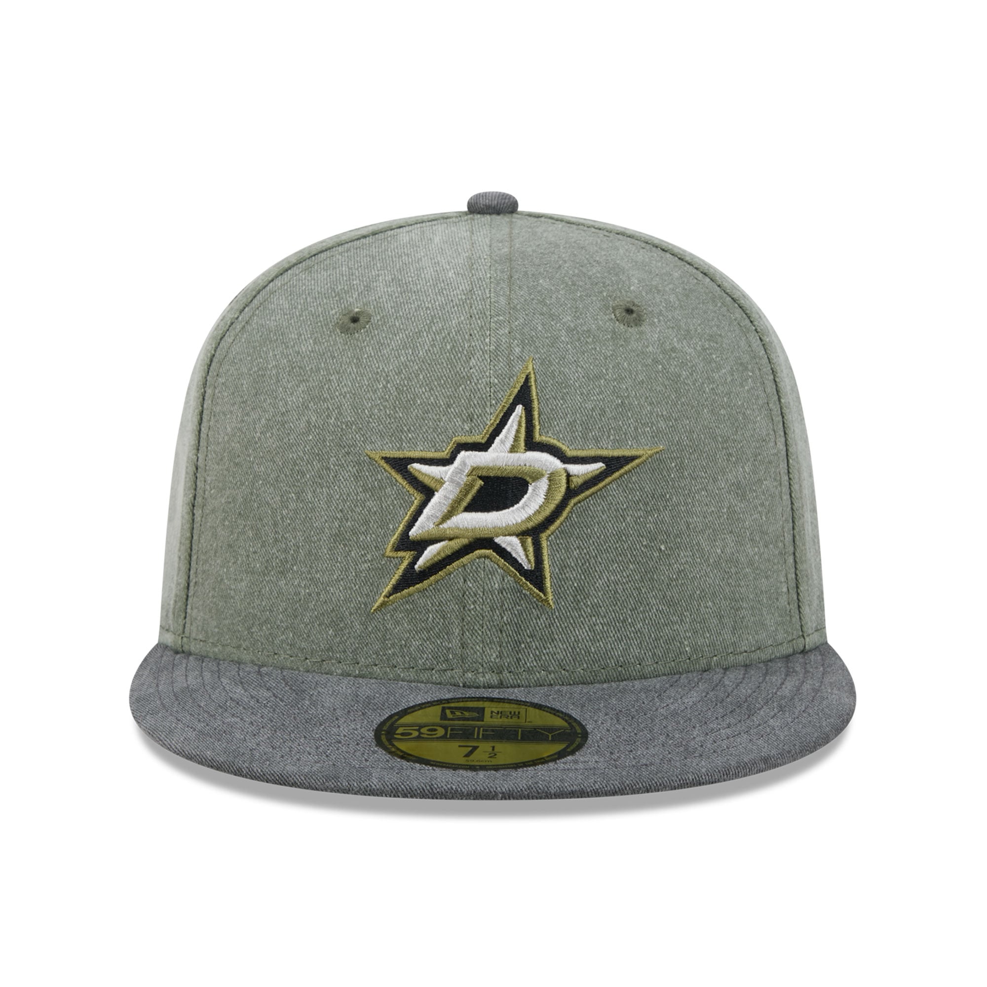 Men's New Era Olive/Black Dallas Stars Roll Call 59FIFTY Fitted Hat