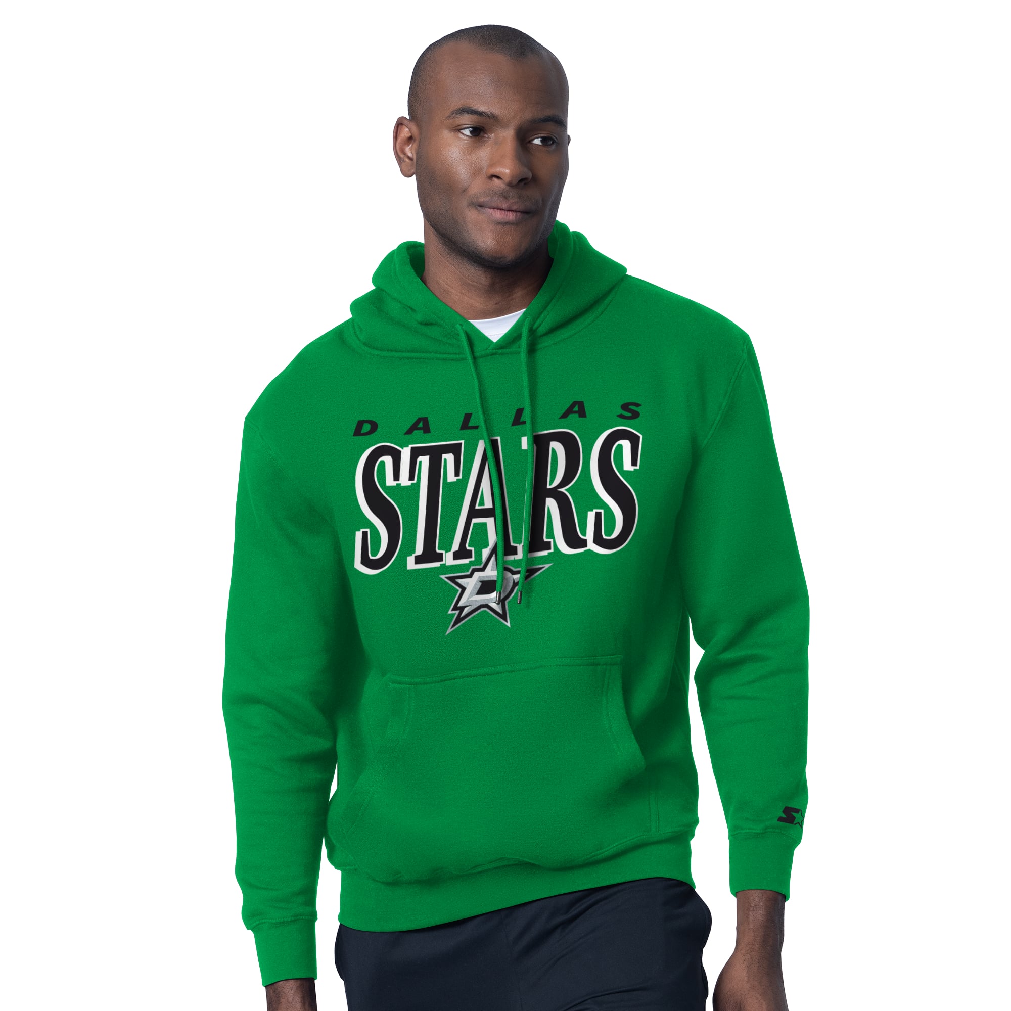 Men's Starter Kelly Green Dallas Stars Logo Hoodie & T-Shirt Combo Pack