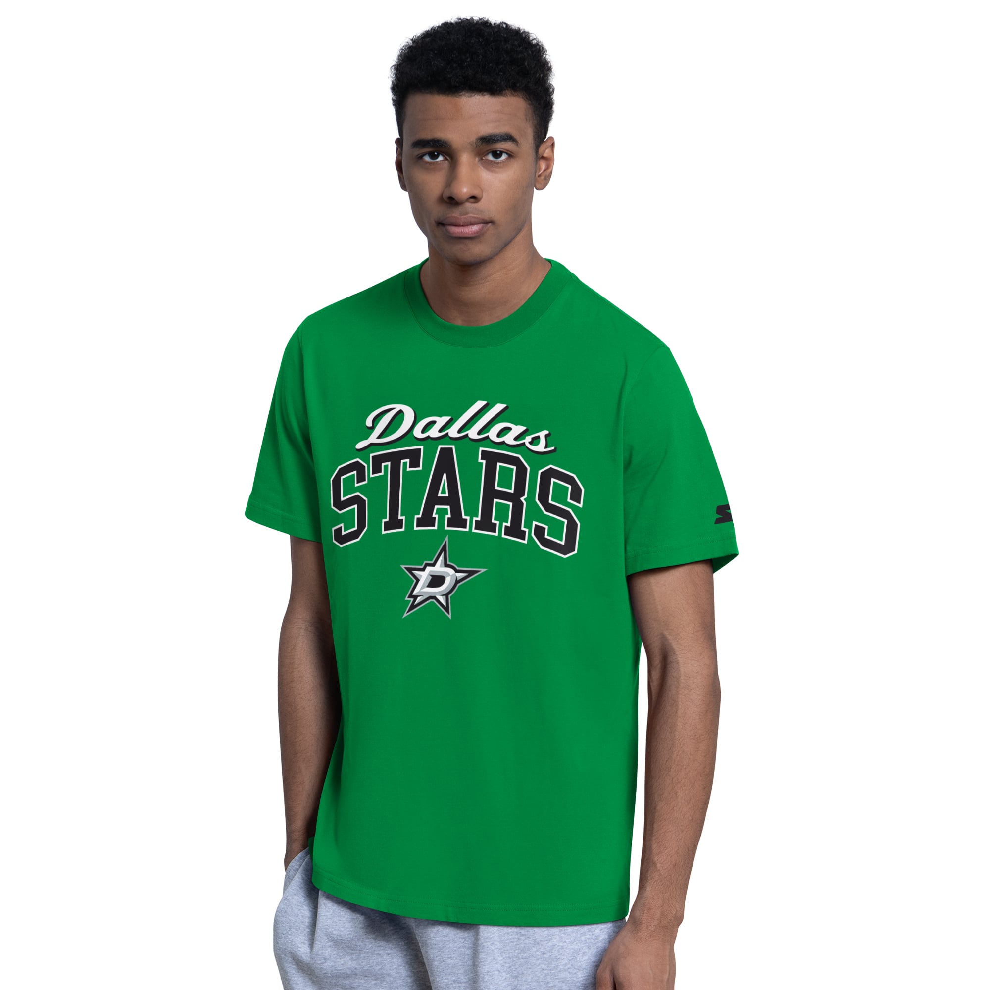 Men's Starter Kelly Green Dallas Stars Logo Hoodie & T-Shirt Combo Pack