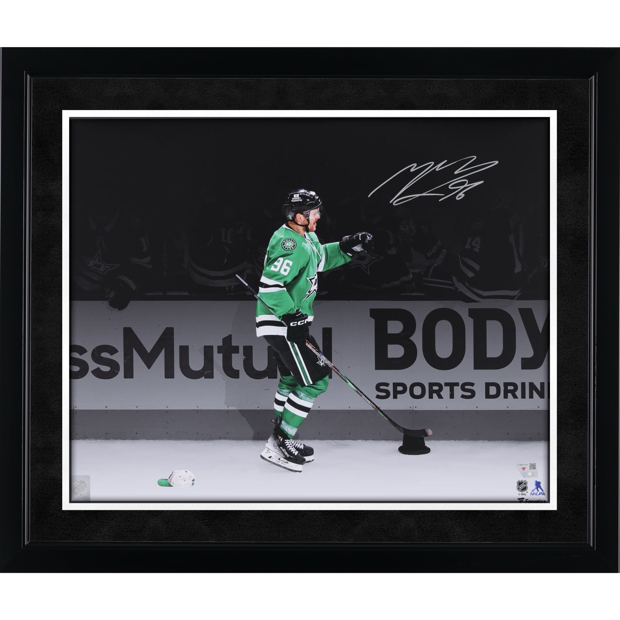 Mikko Rantanen Dallas Stars Autographed 16" x 20" 2025 Stanley Cup Playoffs First Round Game 7 Hat Trick Celebration Photograph