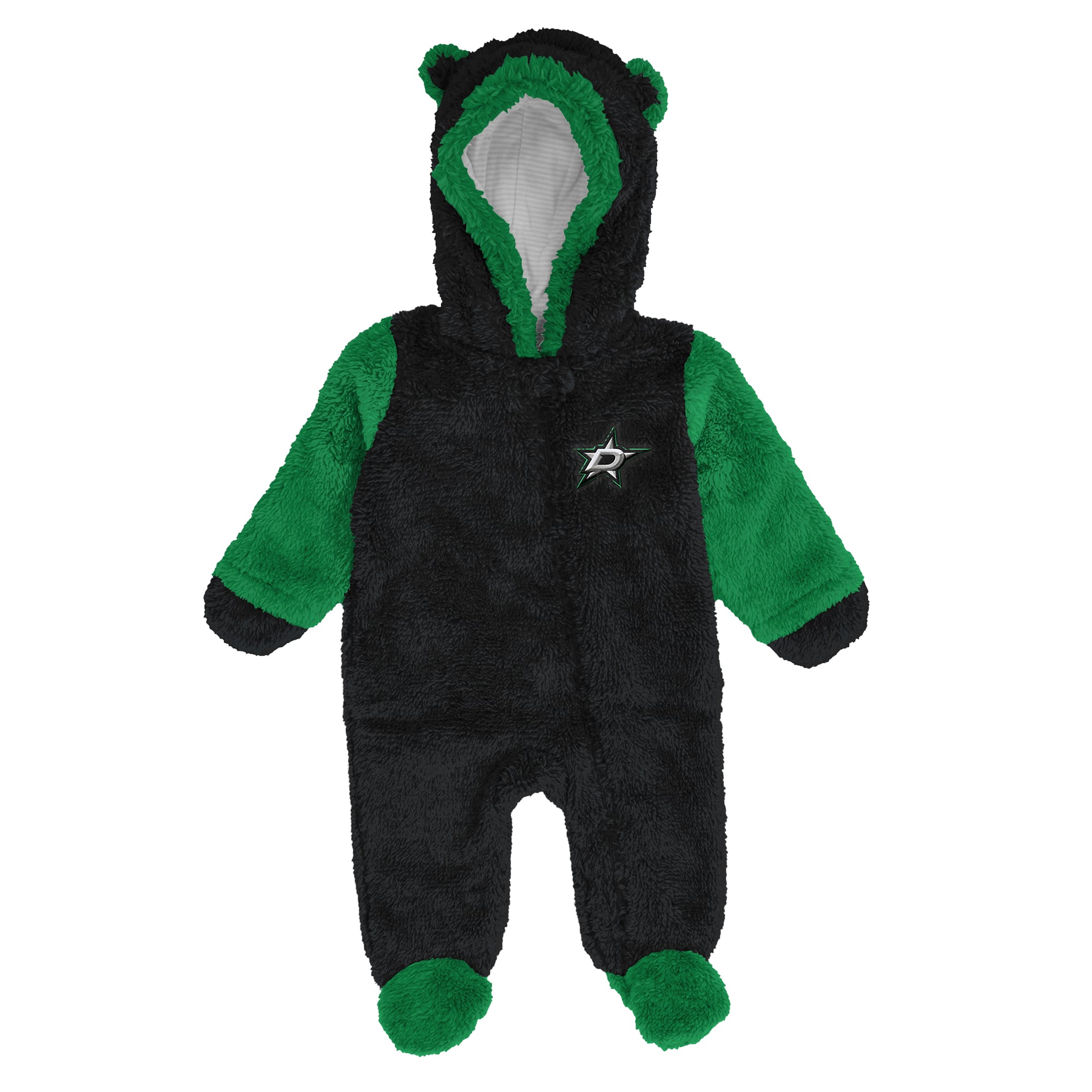 Grenouillère polaire zippée Outerstuff noire Dallas Stars pour nouveau-né et nourrisson