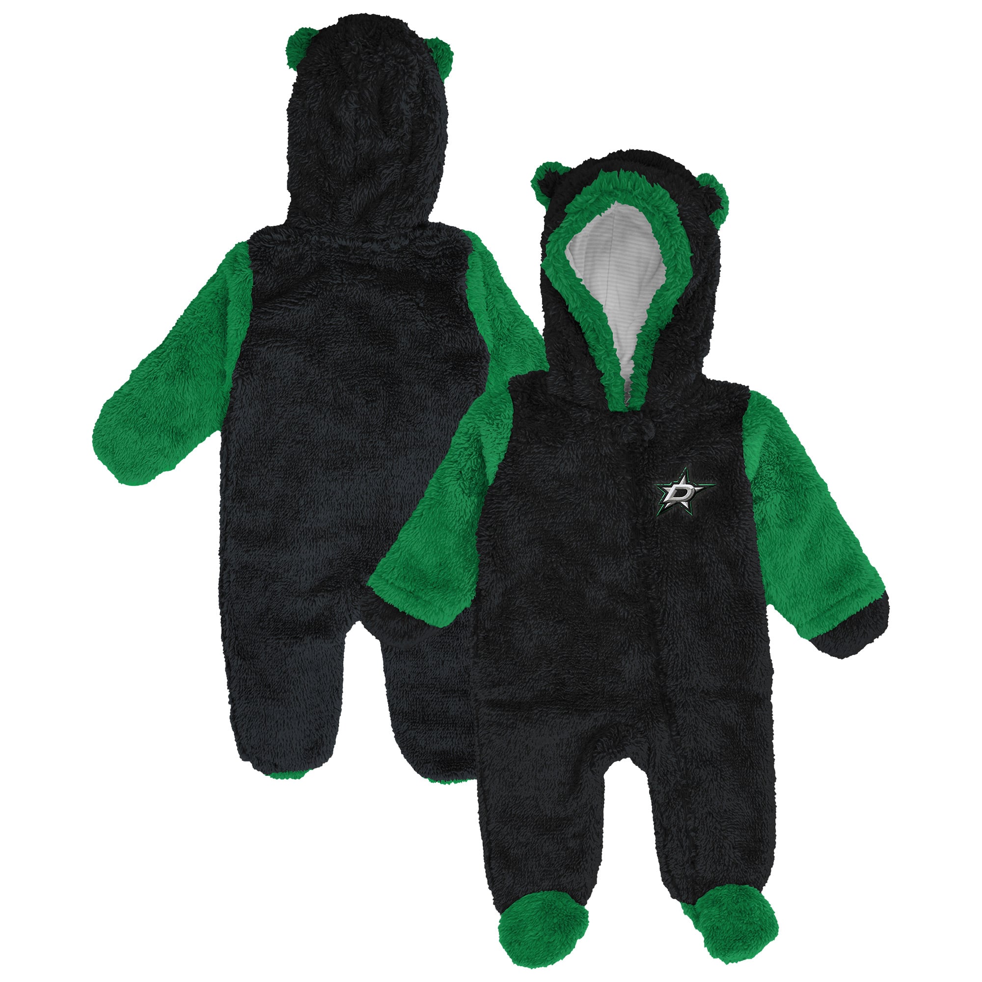 Grenouillère polaire zippée Outerstuff noire Dallas Stars pour nouveau-né et nourrisson