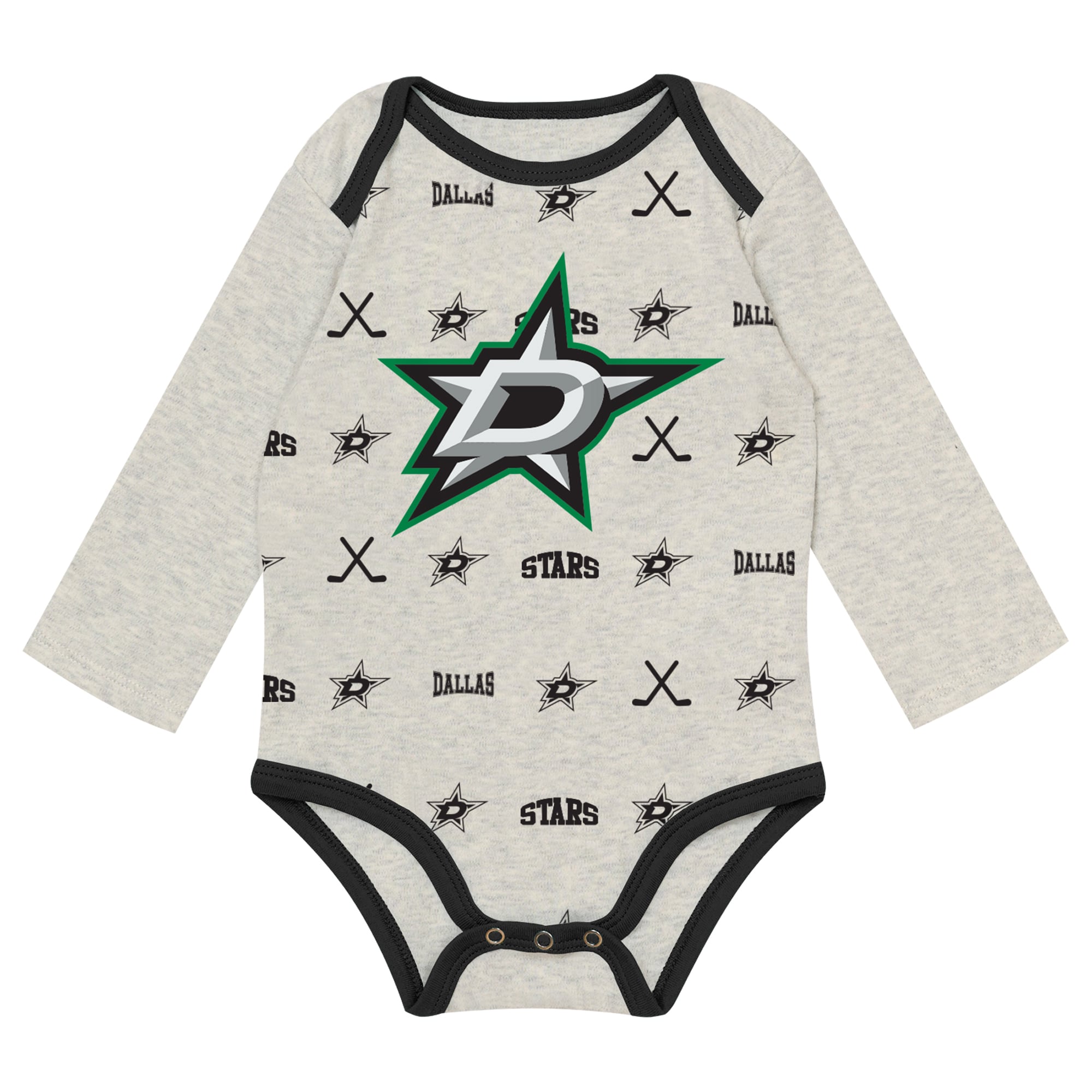 Ensemble trois pièces pour nouveau-né Outerstuff Heathered Bone Dallas Stars Huddles and Giggles