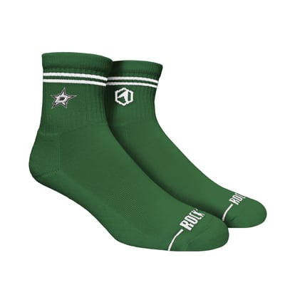 Unisex Dallas Stars  Rock Em Green Casual Stripe Quarter-Length Socks