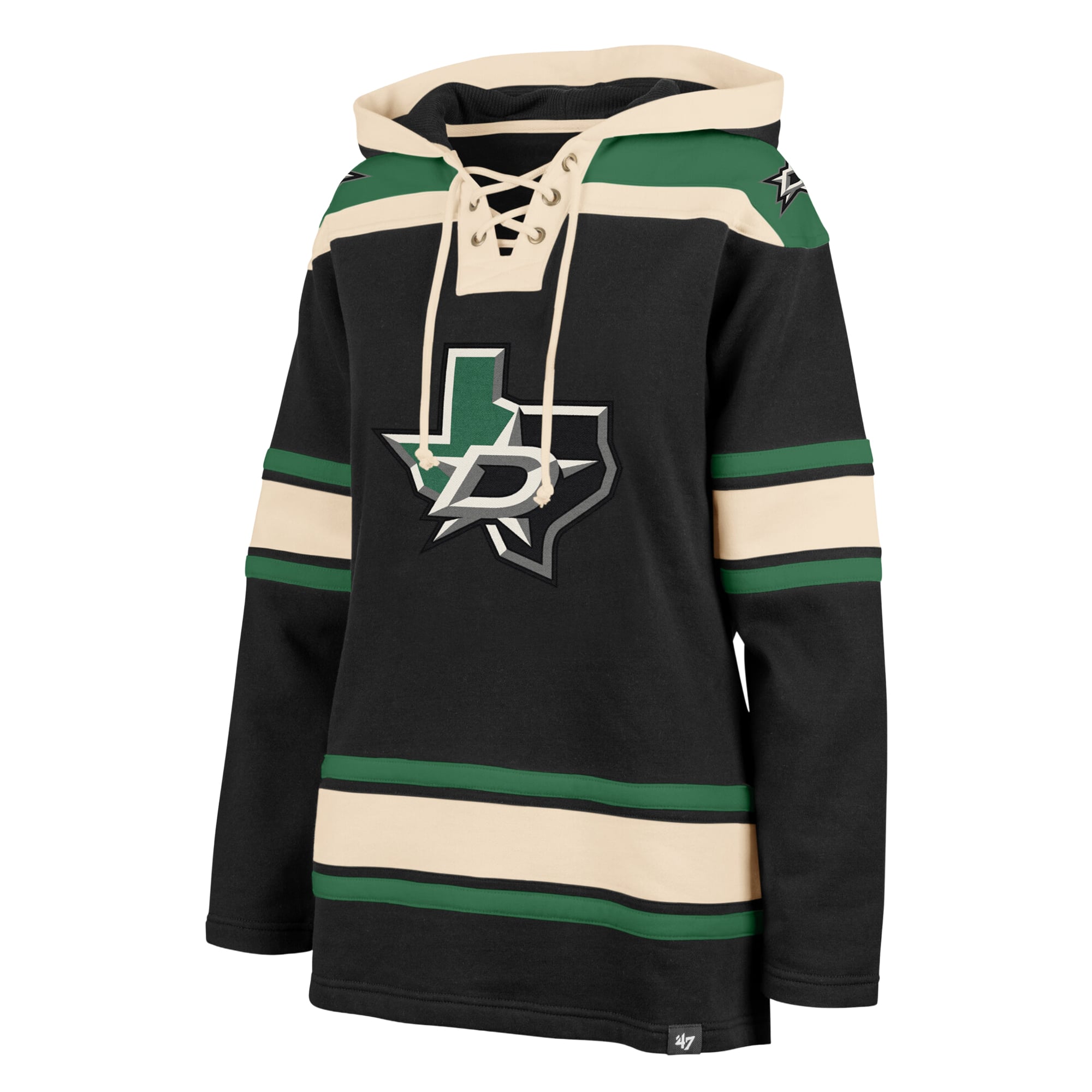 Sweat à capuche lacets Superior Lacer noir Dallas Stars '47 pour femme