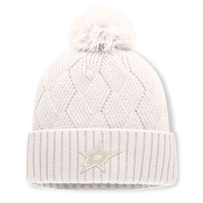 Dallas Stars Fanatics Women's Level Up Cuffed Knit Hat with Pom - Cream
