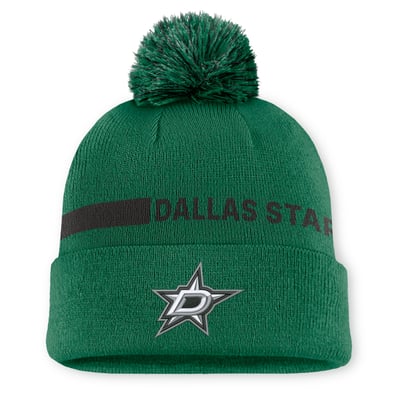 Women's Dallas Stars Fanatics Kelly Green Authentic Pro Rink Cuffed Knit Hat with Pom