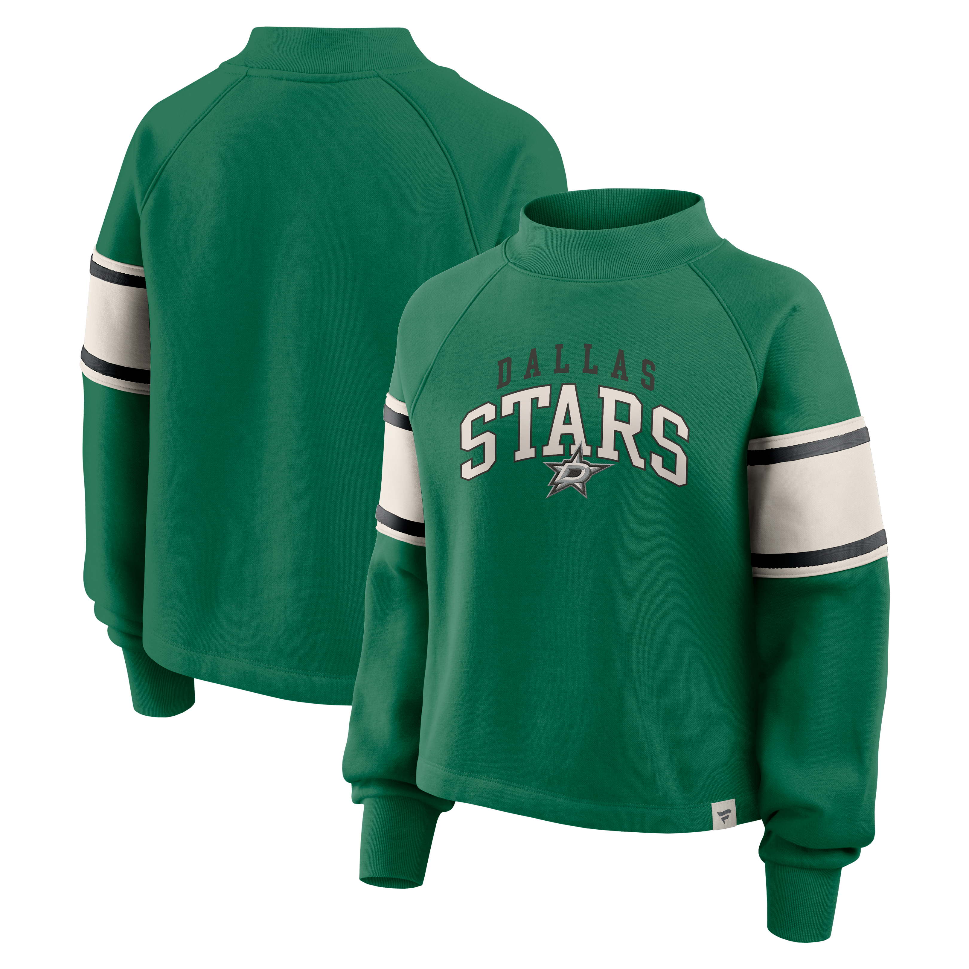 Sweat-shirt à col montant en polaire vert Kelly pour femme, Dallas Stars Heritage Overtime de Fanatics