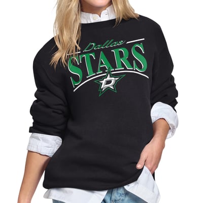 Dallas Stars Starter Women's Arch Stripe Fleece Sweatshirt - Black