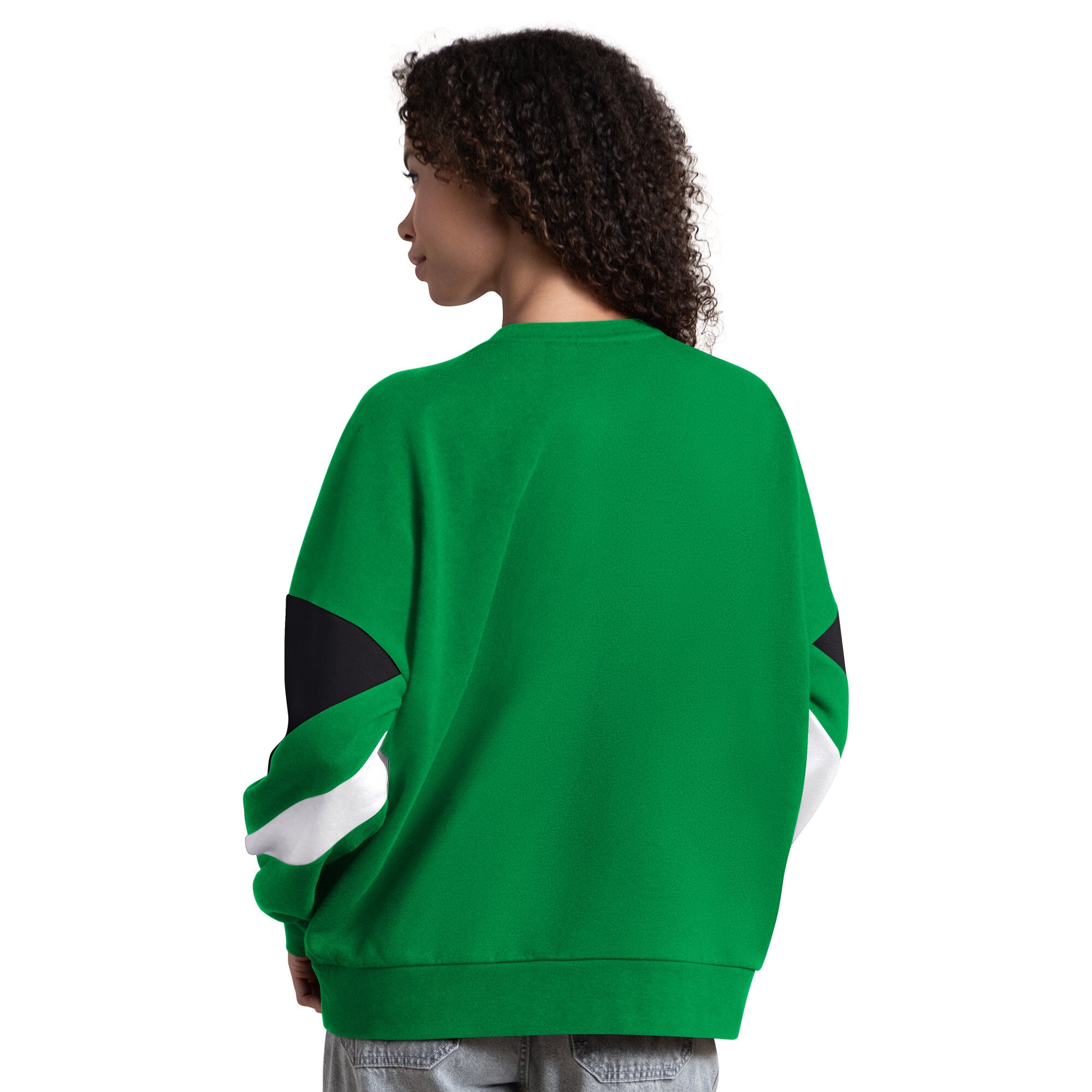 Sweat-shirt à manches longues et color block vert Kelly des Dallas Stars de Starter pour femme