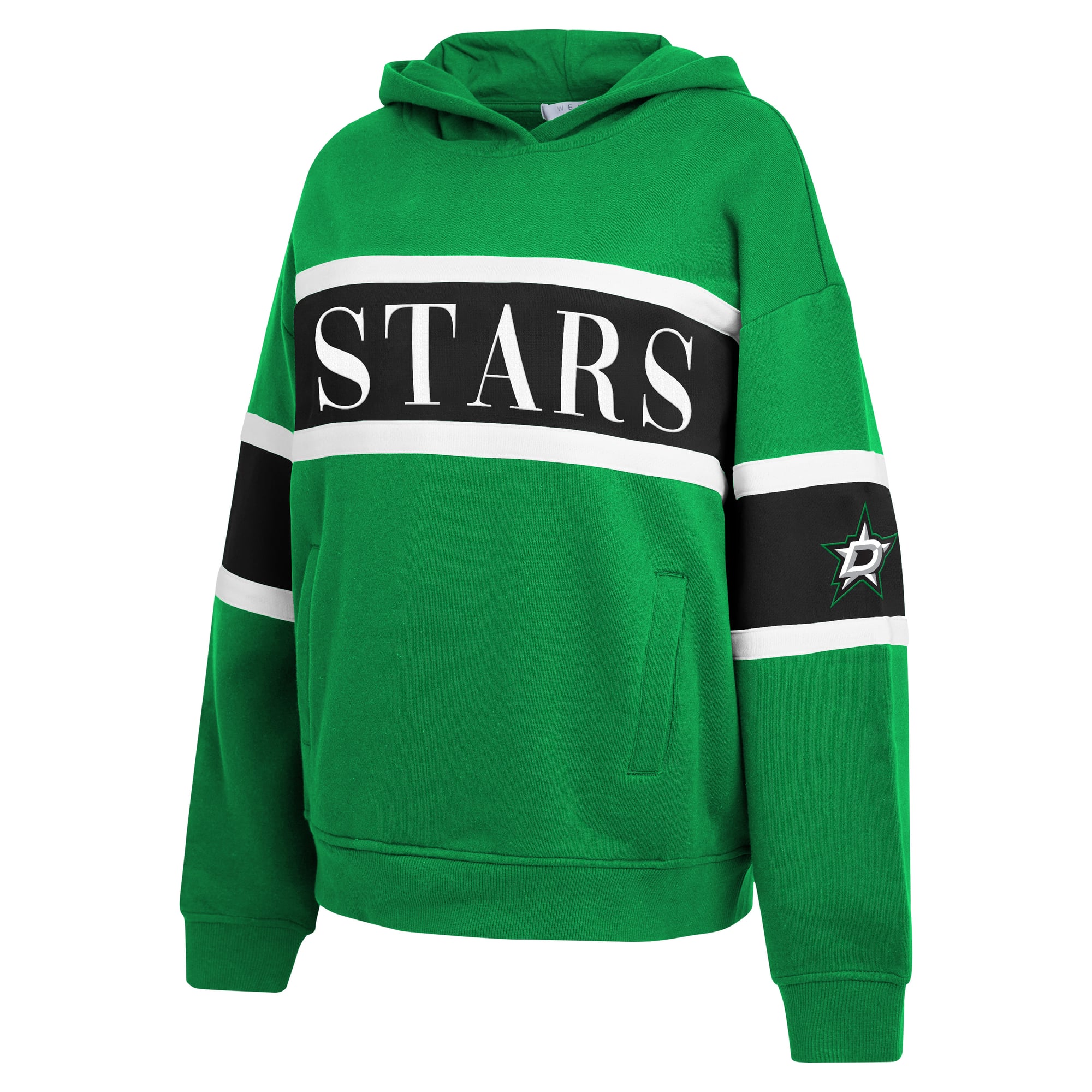 Sweat à capuche rayé Kelly Green Dallas Stars pour femme de la marque WEAR by Erin Andrews
