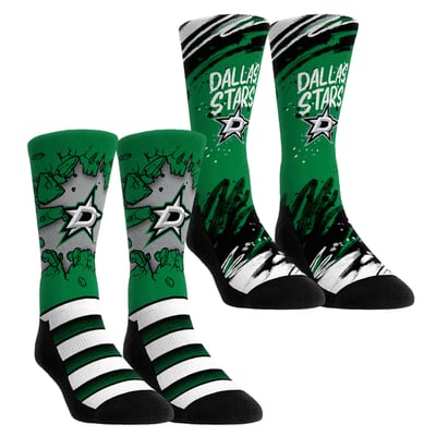  Dallas Stars Rock Em Youth Ice Breaker Two-Pack Crew Socks Set - Green