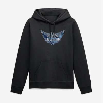 Dallas Wings Big & Tall Metallic Mascot Hoodie - Black