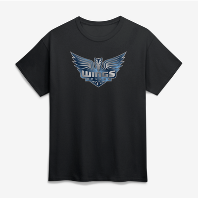Dallas Wings Big & Tall Metallic Mascot T-Shirt - Black