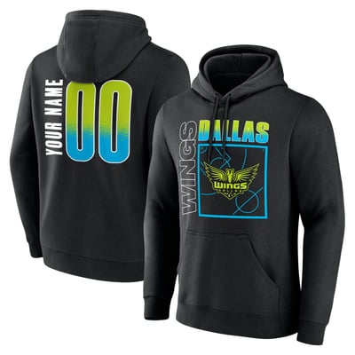 Sweat à capuche Dallas Wings Home Court Pop personnalisé avec nom et numéro - Noir