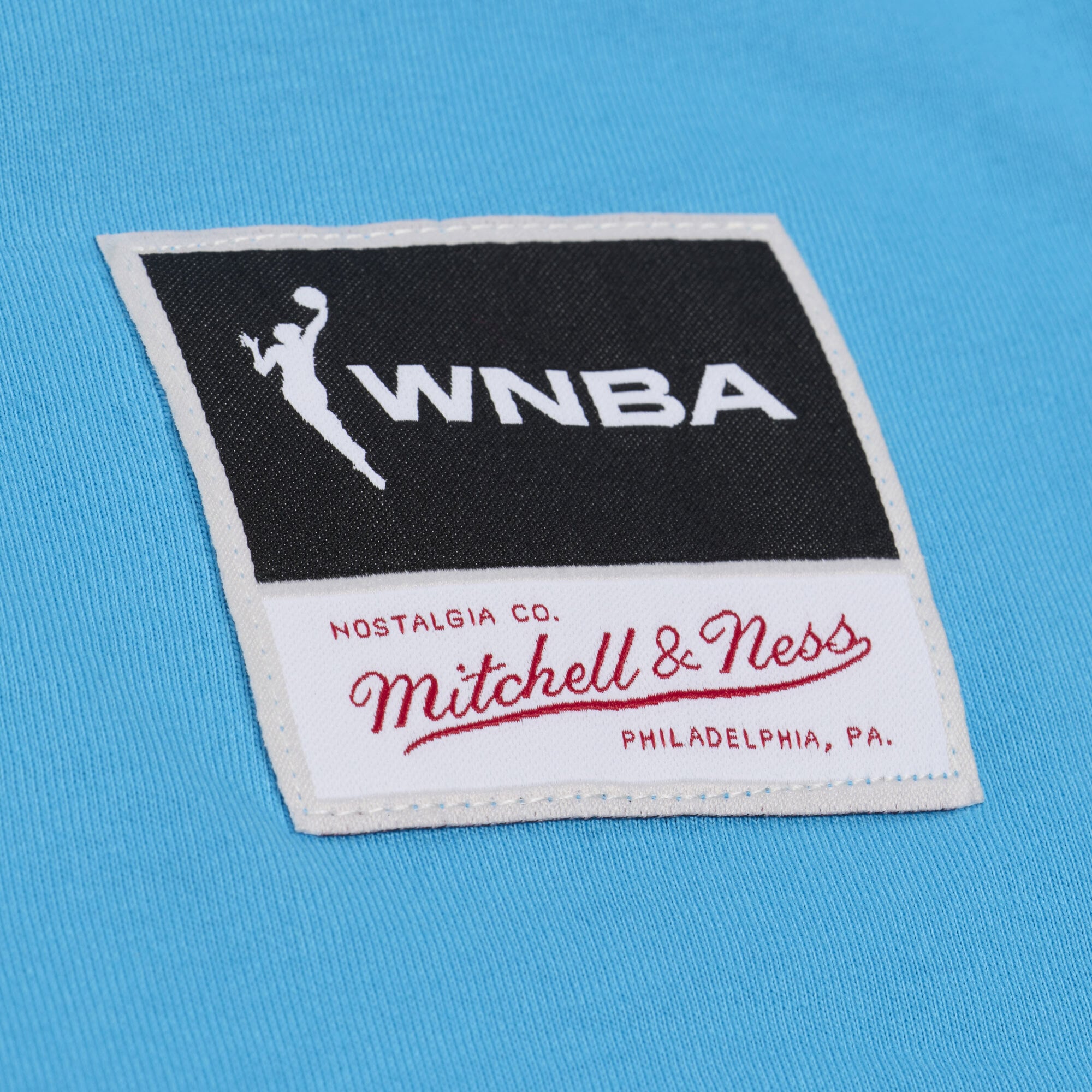 Men's Mitchell & Ness Cyan Dallas Wings Logo Boxy T-Shirt
