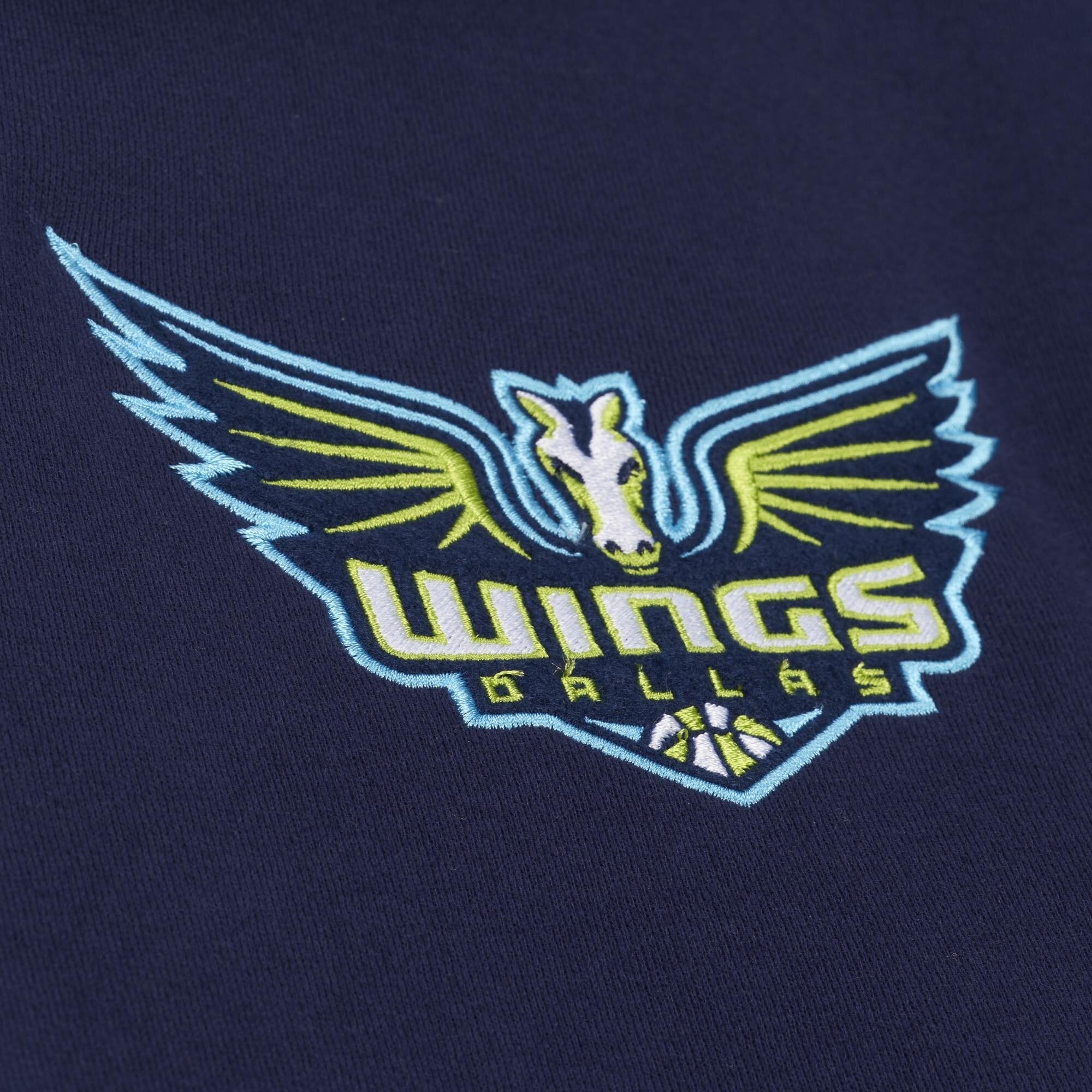 Men's Mitchell & Ness Navy Dallas Wings Fleece Hoodie