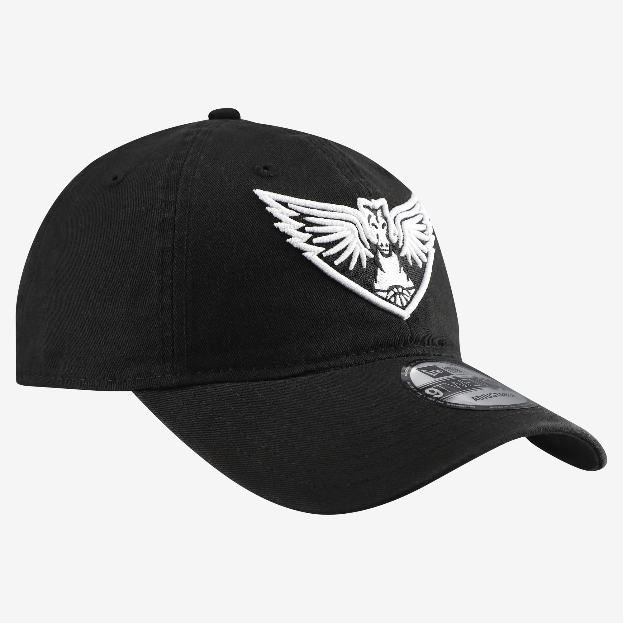Casquette ajustable New Era Dallas Wings 9TWENTY noire pour homme