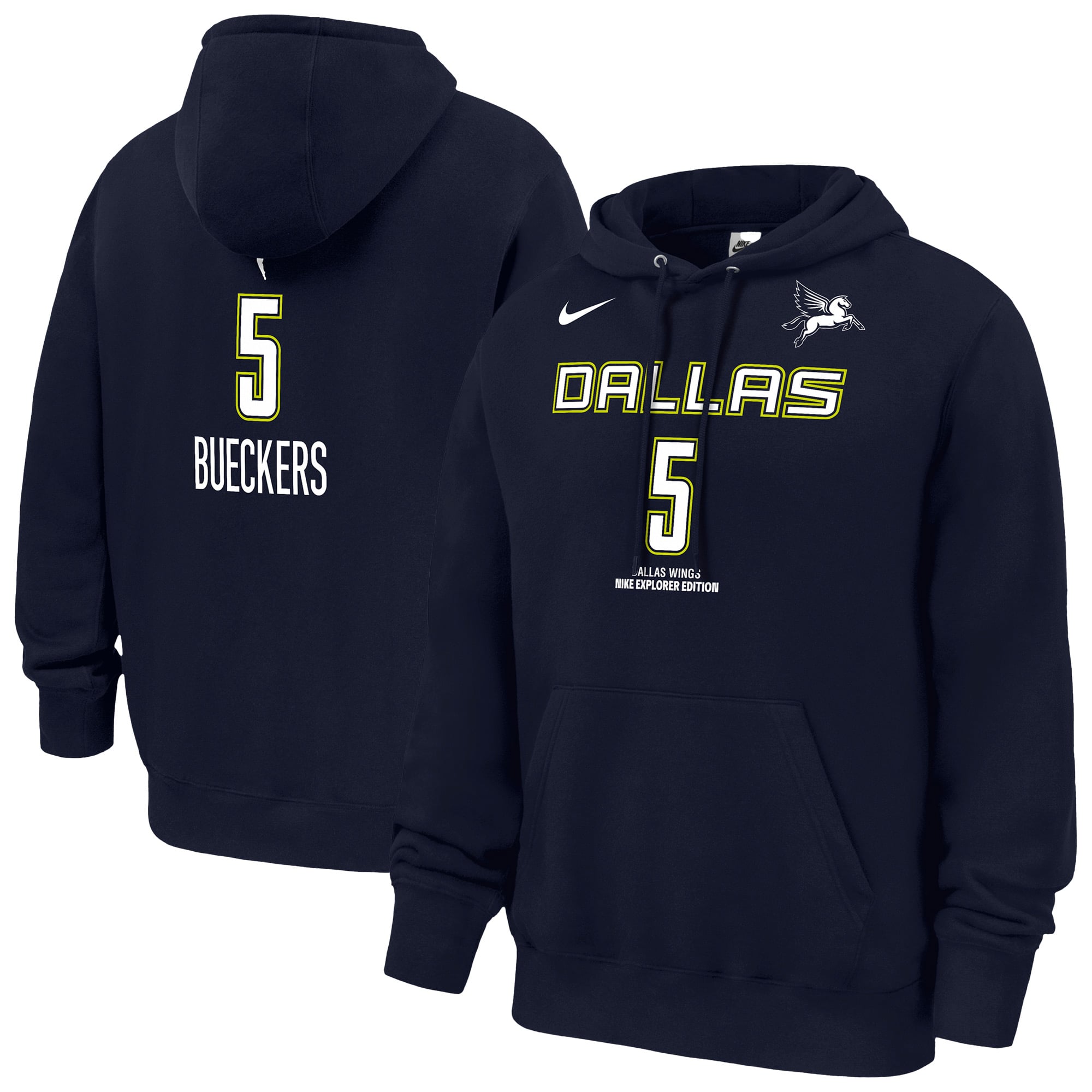 Men's Nike Paige Bueckers Navy Dallas Wings Explorer Edition Name & Number Hoodie