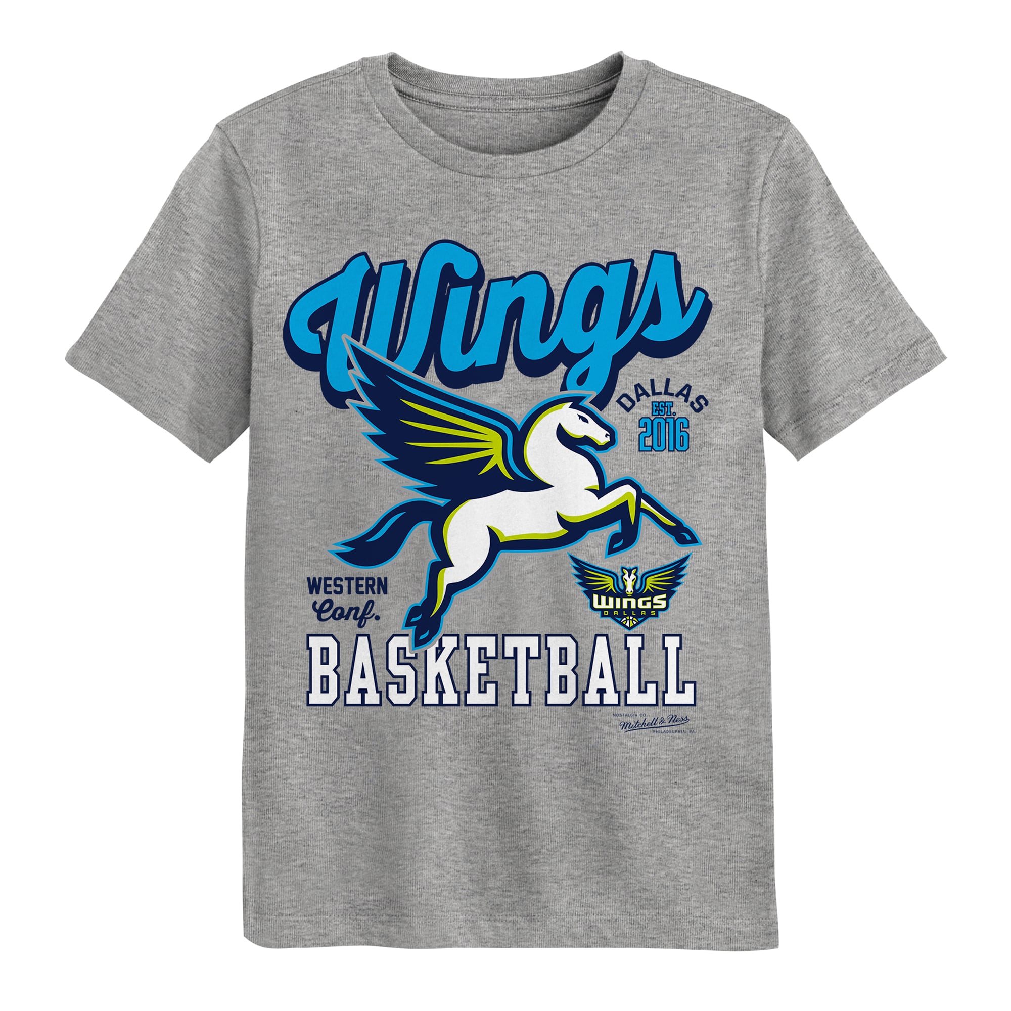 Preschool Mitchell & Ness  Heather Gray Dallas Wings That Girl T-Shirt