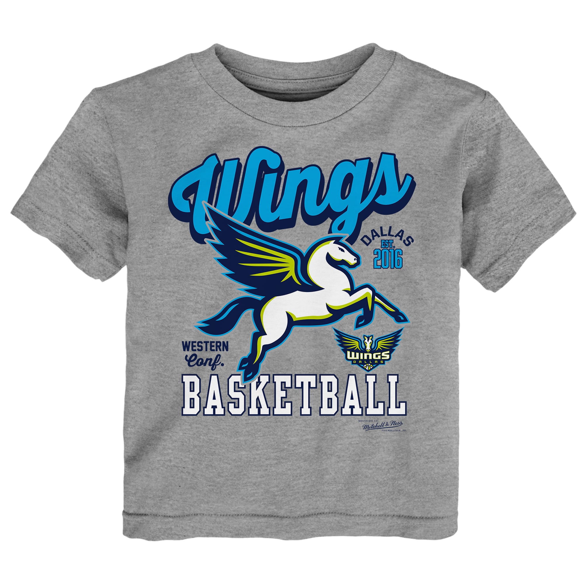 T-shirt Mitchell & Ness Heather Gray Dallas Wings pour bébé fille