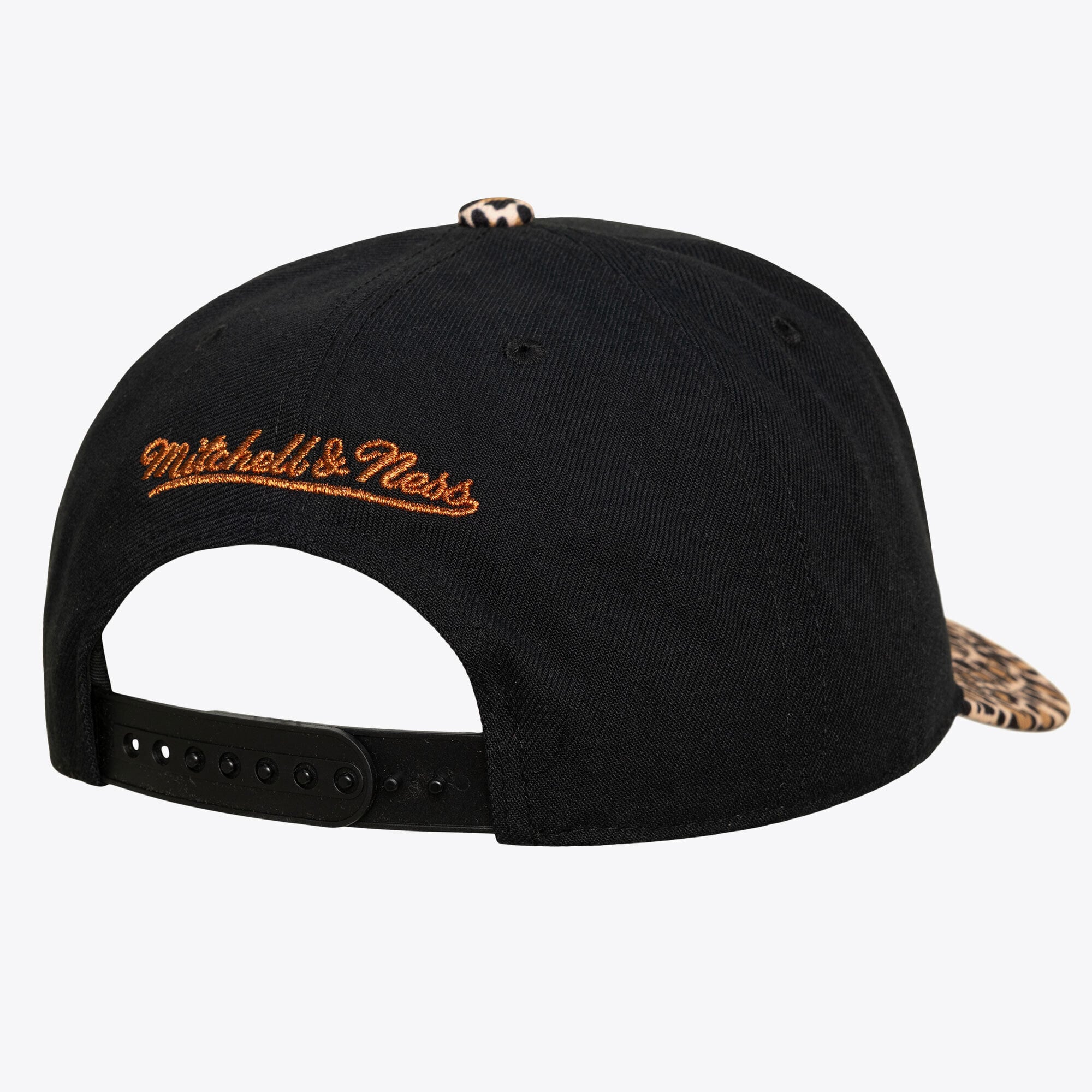 Unisex Mitchell & Ness  Black Dallas Wings Cheetah Pro Snapback Hat
