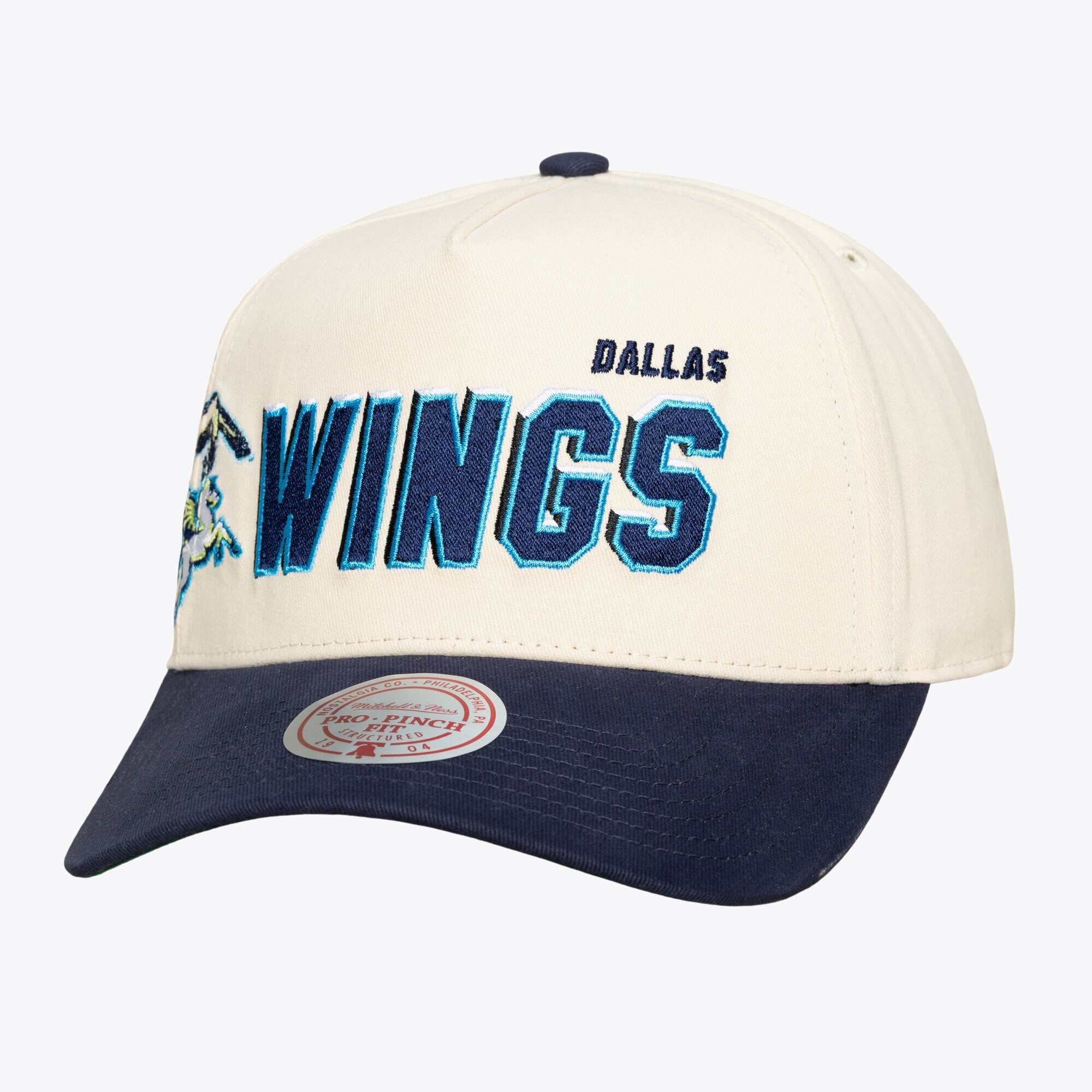 Unisex Mitchell & Ness Cream Dallas Wings Big Time Pro Crown Snapback Hat