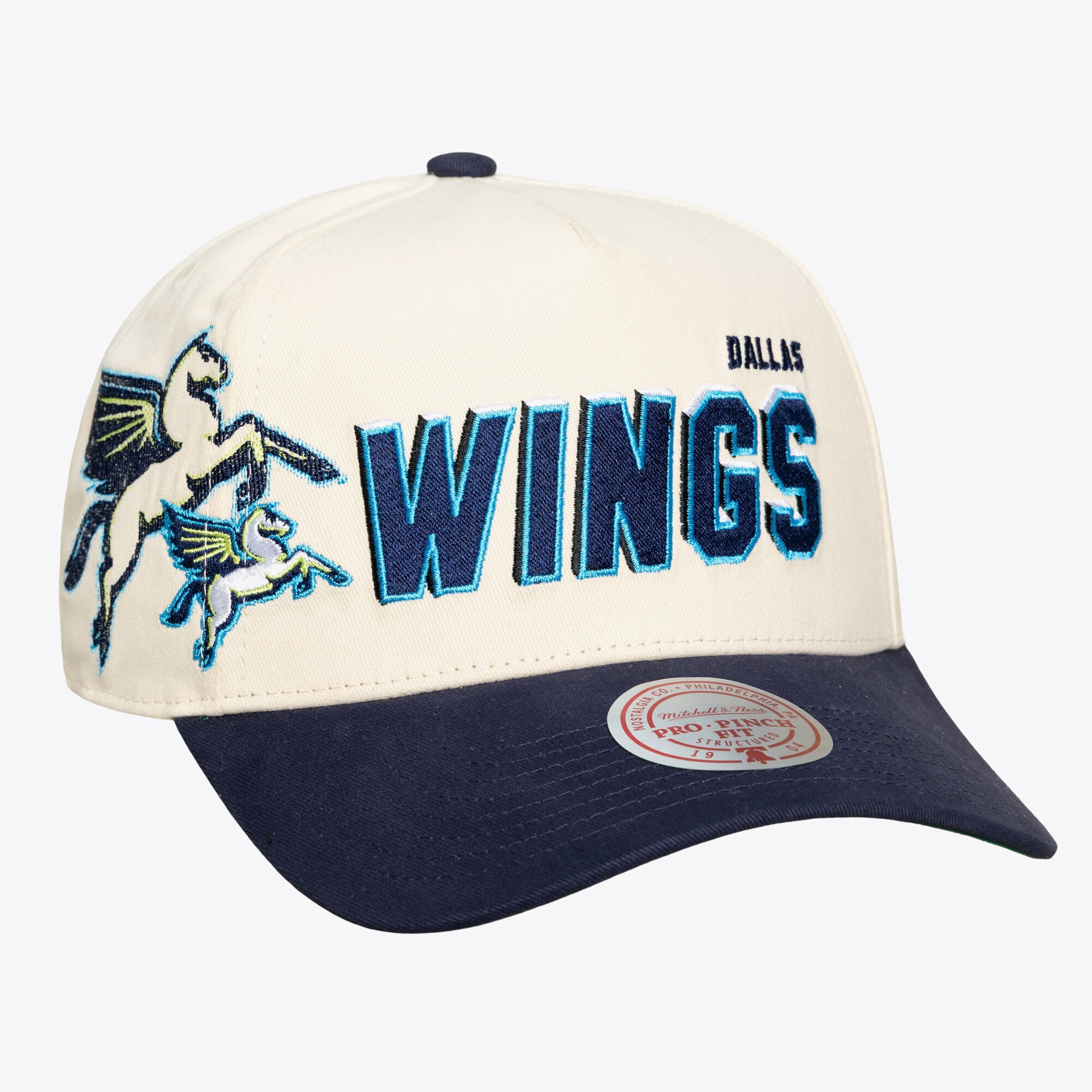 Unisex Mitchell & Ness Cream Dallas Wings Big Time Pro Crown Snapback Hat