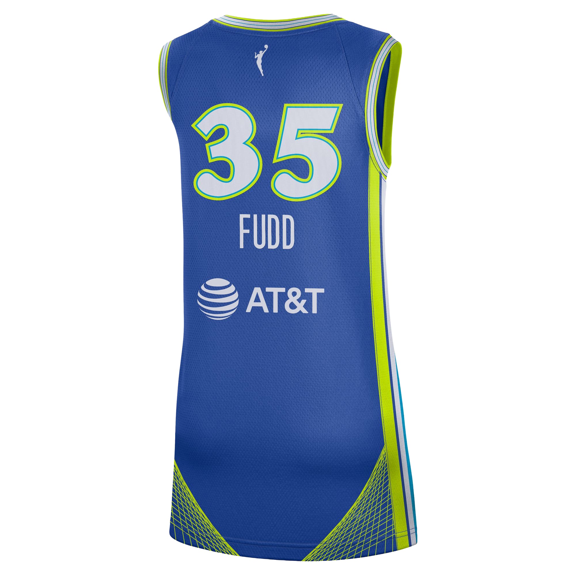 Unisex Nike Azzi Fudd Blue Dallas Wings Victory Jersey - Rebel Edition