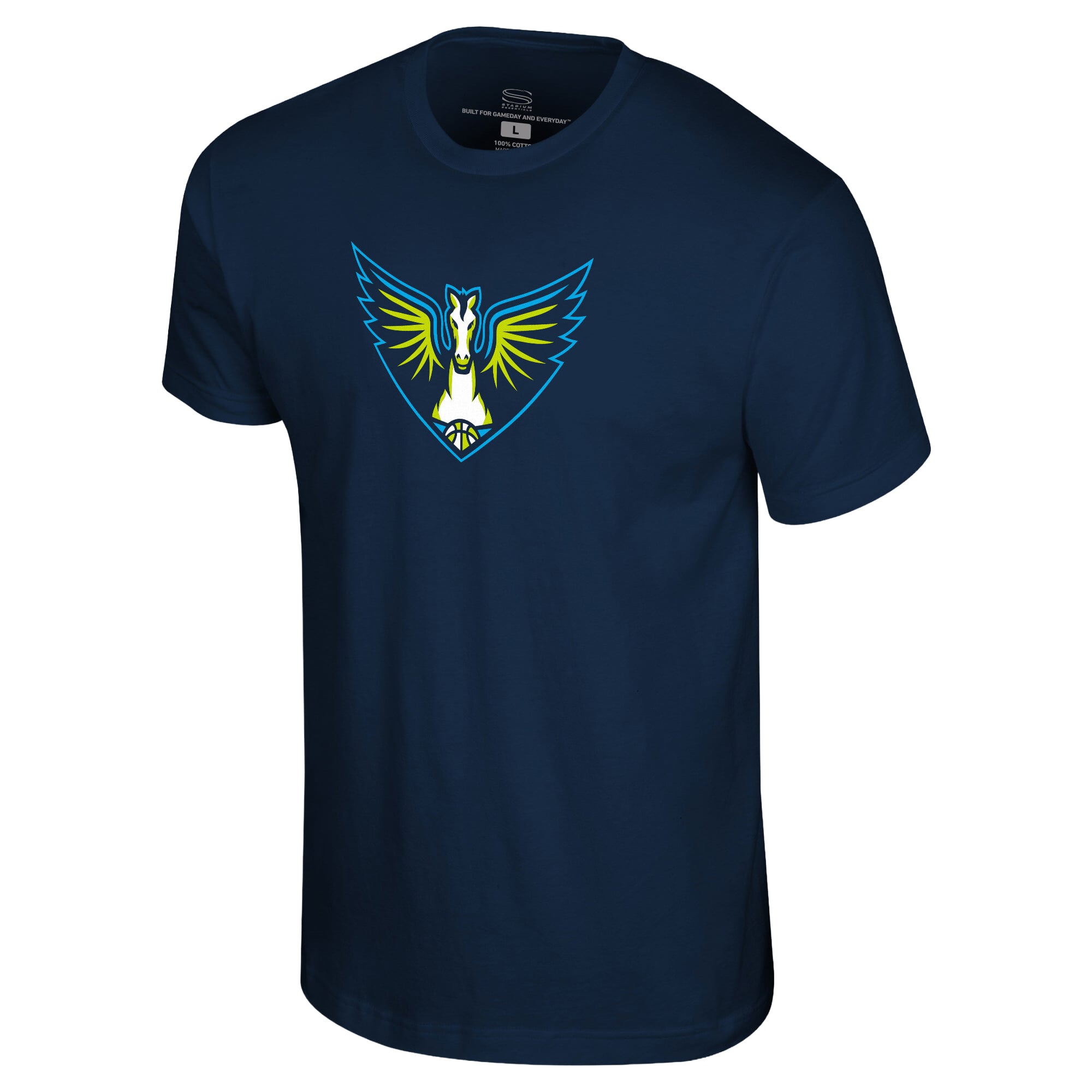 T-shirt unisexe Stadium Essentials bleu marine Dallas Wings Origins avec logo couleur