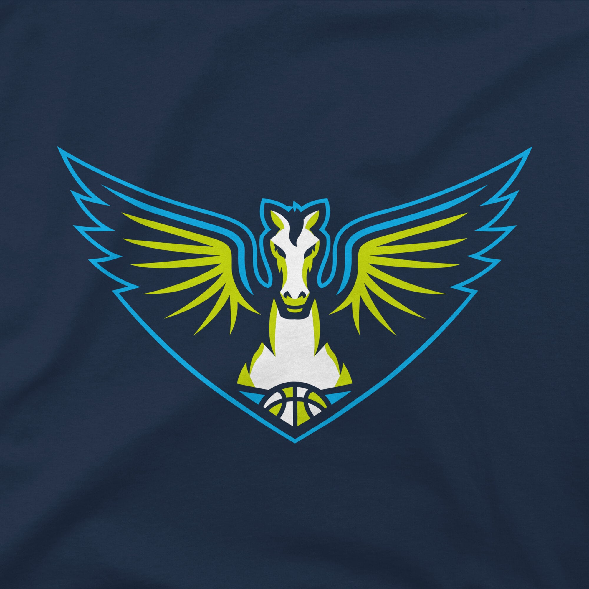 T-shirt unisexe Stadium Essentials bleu marine Dallas Wings Origins avec logo couleur