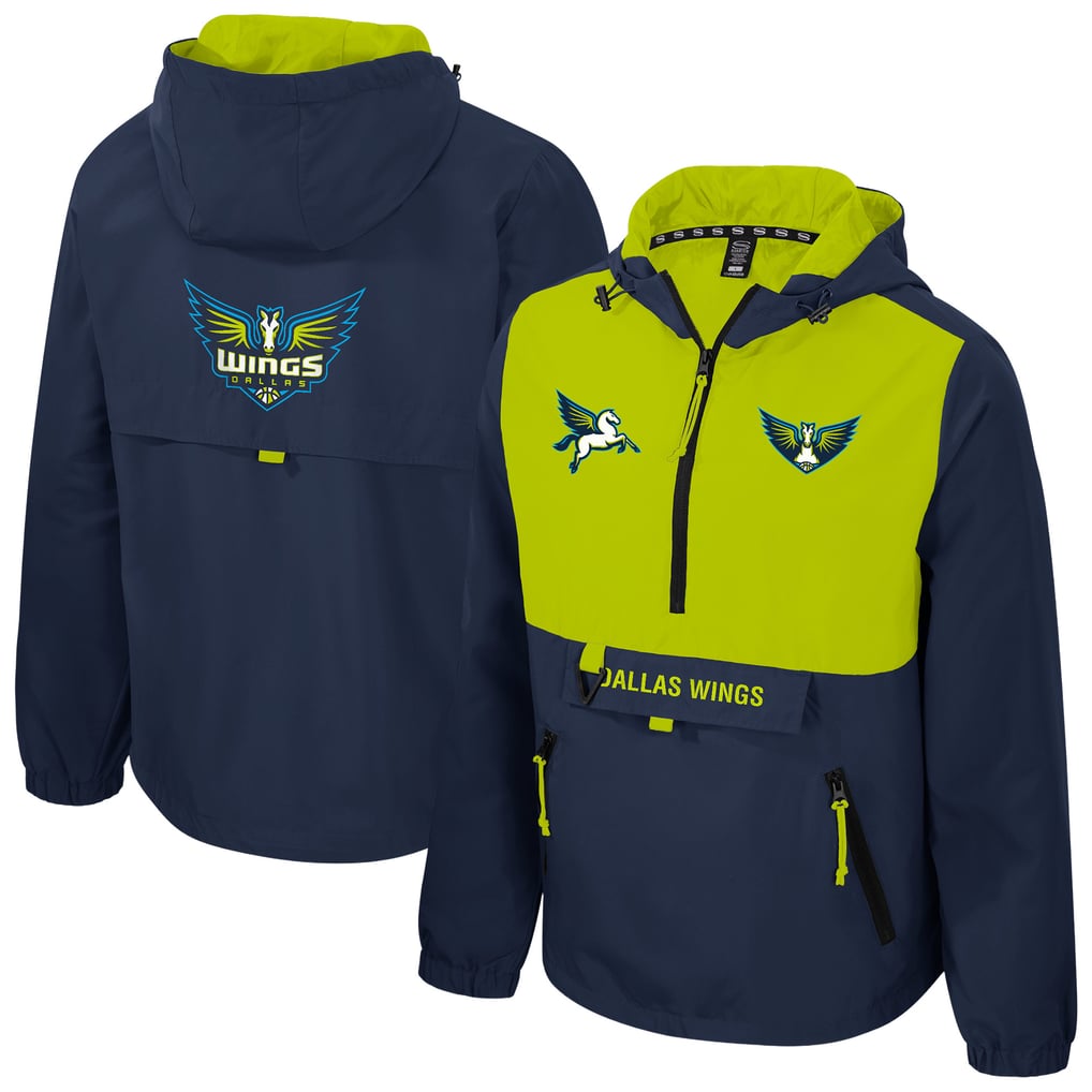 Veste unisexe Dallas Wings Stadium Essentials Legends Challenger à quart de zip - Bleu marine/Vert