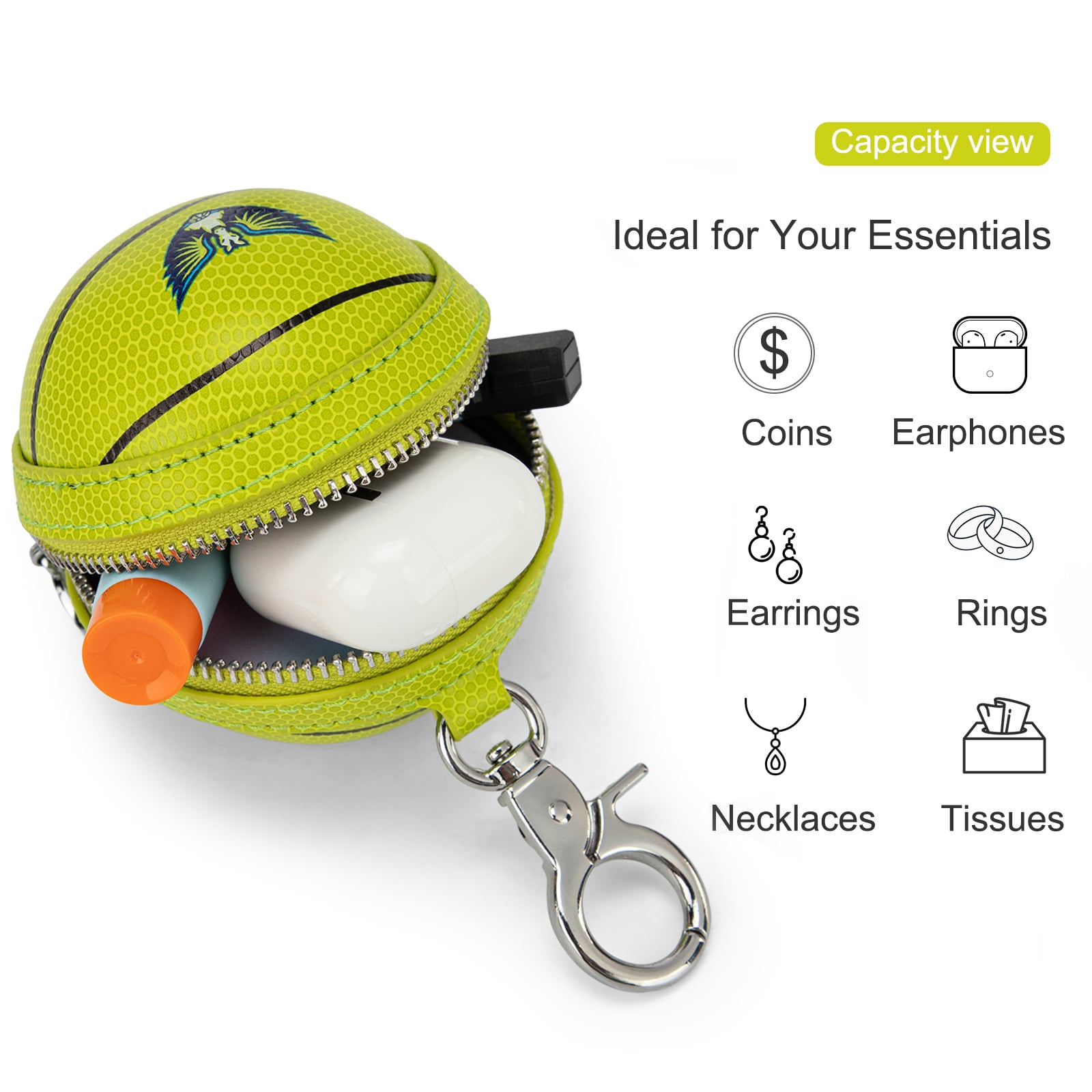 Porte-clés de sac pour femme Montana West Dallas Wings Basketball