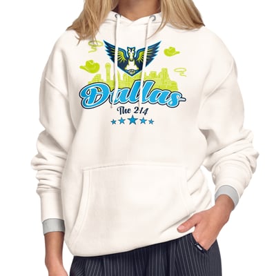 Dallas Wings Starter Women's City Slogan Fleece Hoodie - White