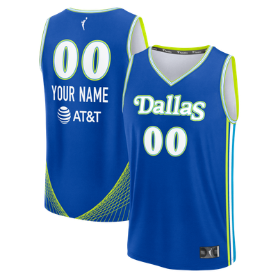 Dallas Wings Fanatics Youth Fast Break Custom Jersey - Rebel Edition - Blue