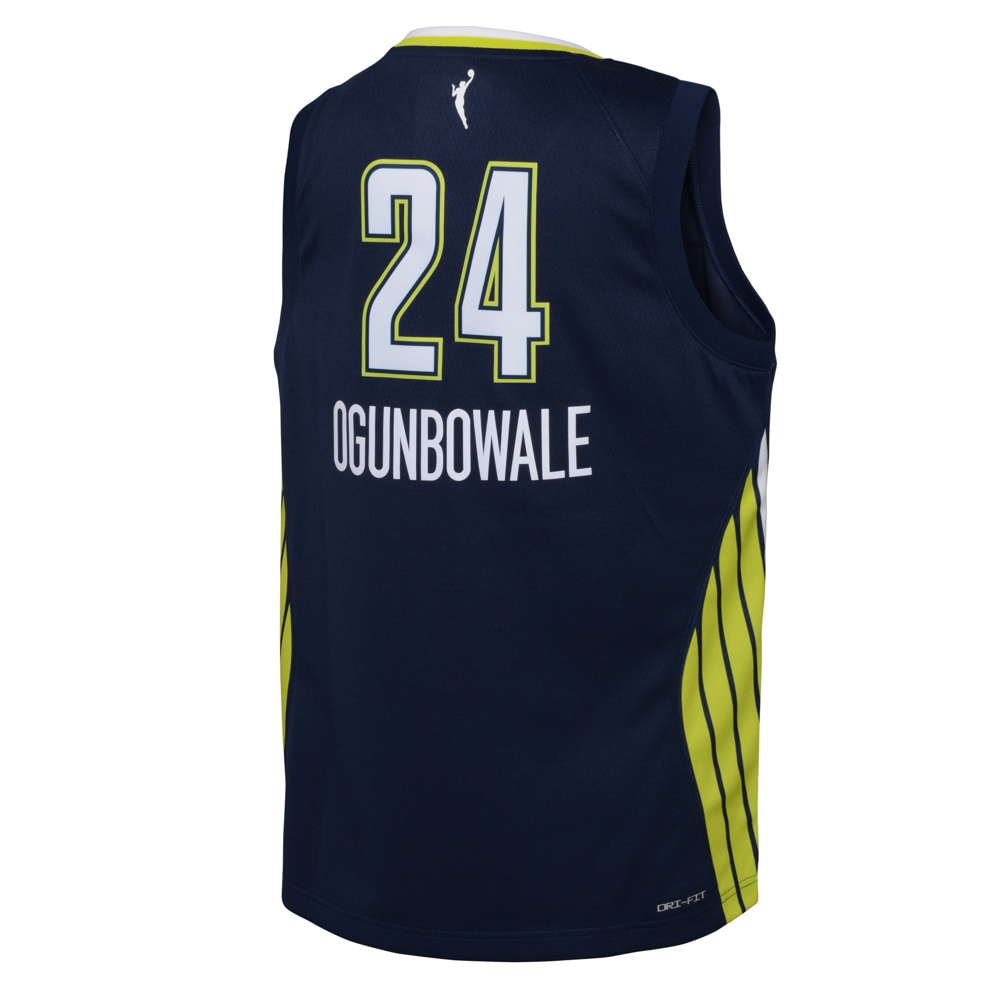 Maillot de joueur Nike Arike Ogunbowale bleu marine Dallas Wings Victory pour enfant - Édition Explorer